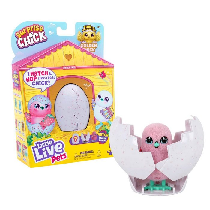 Moose Toys Tier-Beschäftigungsspielzeug Little Live Pets Spielset Surprise Chick Küken Pink