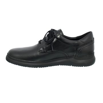 Mephisto Almeric Halbschuh, Vollnarben Glattleder 6100, Schwarz, Wechselfußbet Schnürschuh