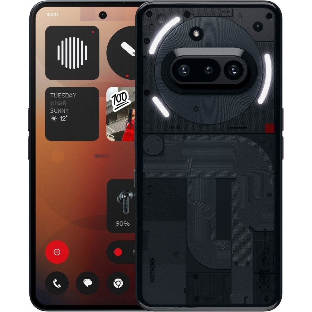 NOTHING Phone (3a) 5G 128 GB / 8 GB - Smartphone - schwarz Smartphone (6,77 Zoll, 128 GB Speicherplatz)