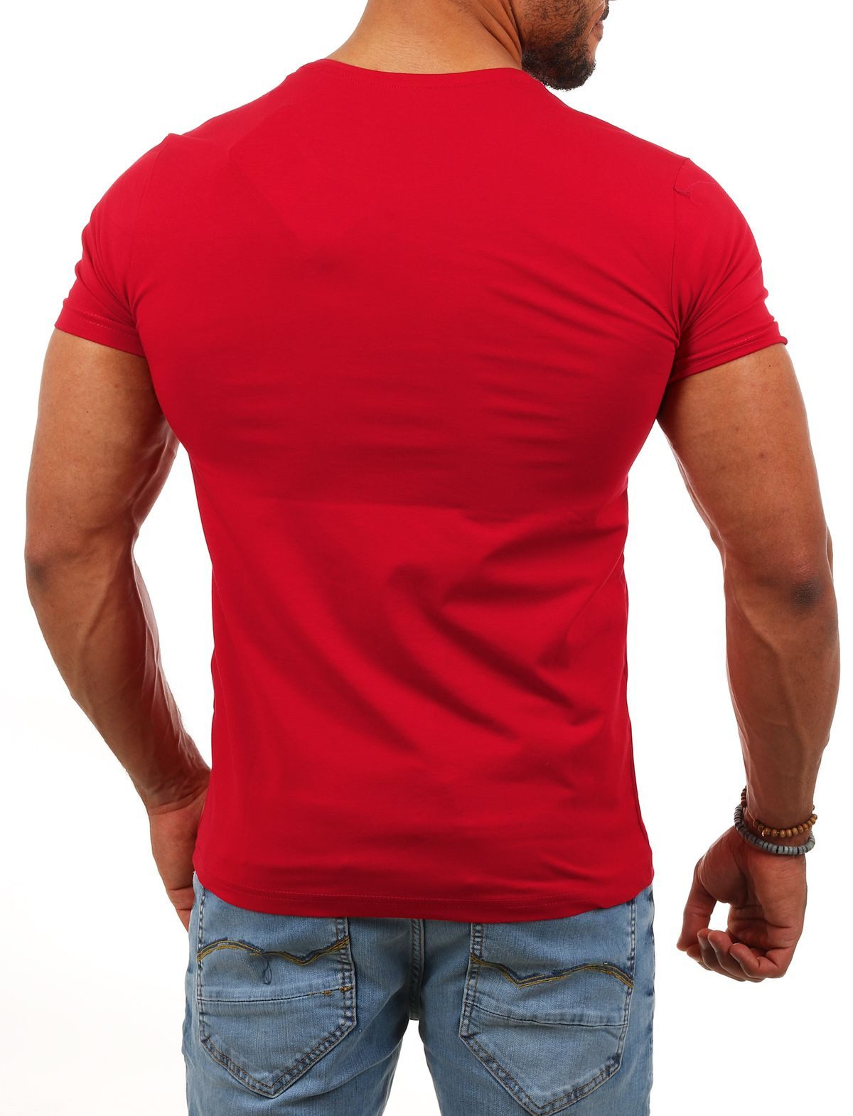 Young & Rich T-Shirt Herren Uni Basic rundhals Ausschnitt Unterziehshirt 1701 Rundhalsauschnitt unifarben kurzarm regular fit