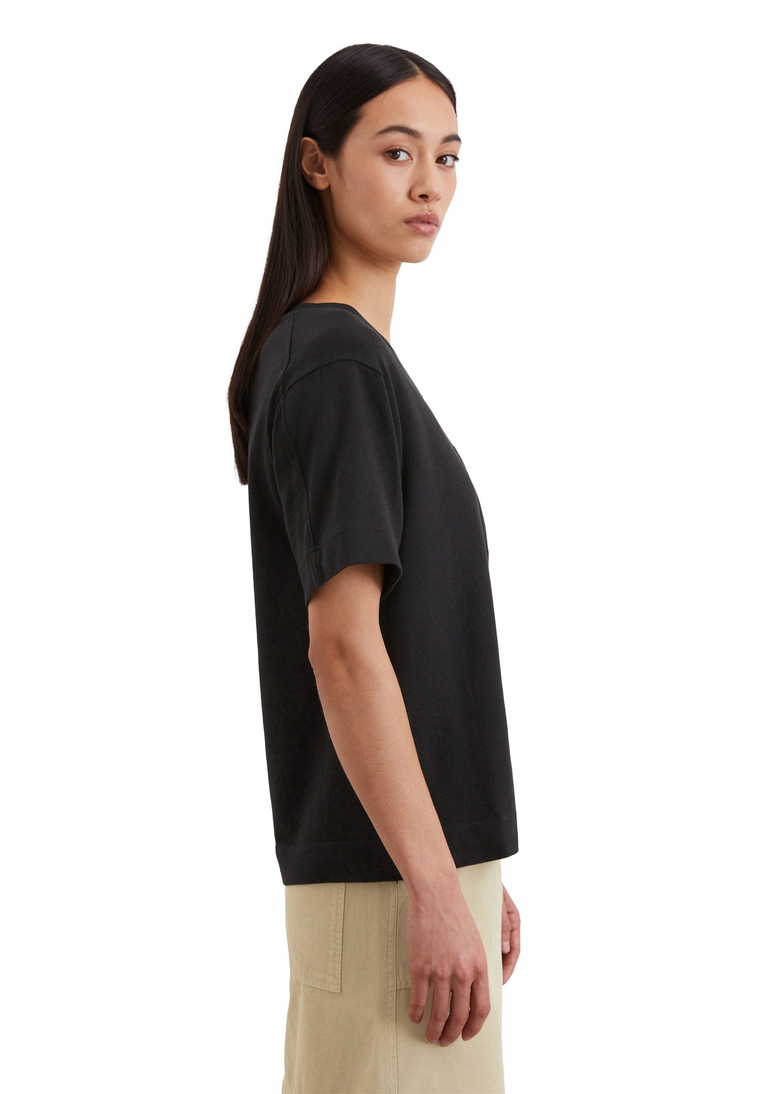 Marc O'Polo T-Shirt mit aufgesetzter Satin-Tasche günstig online kaufen