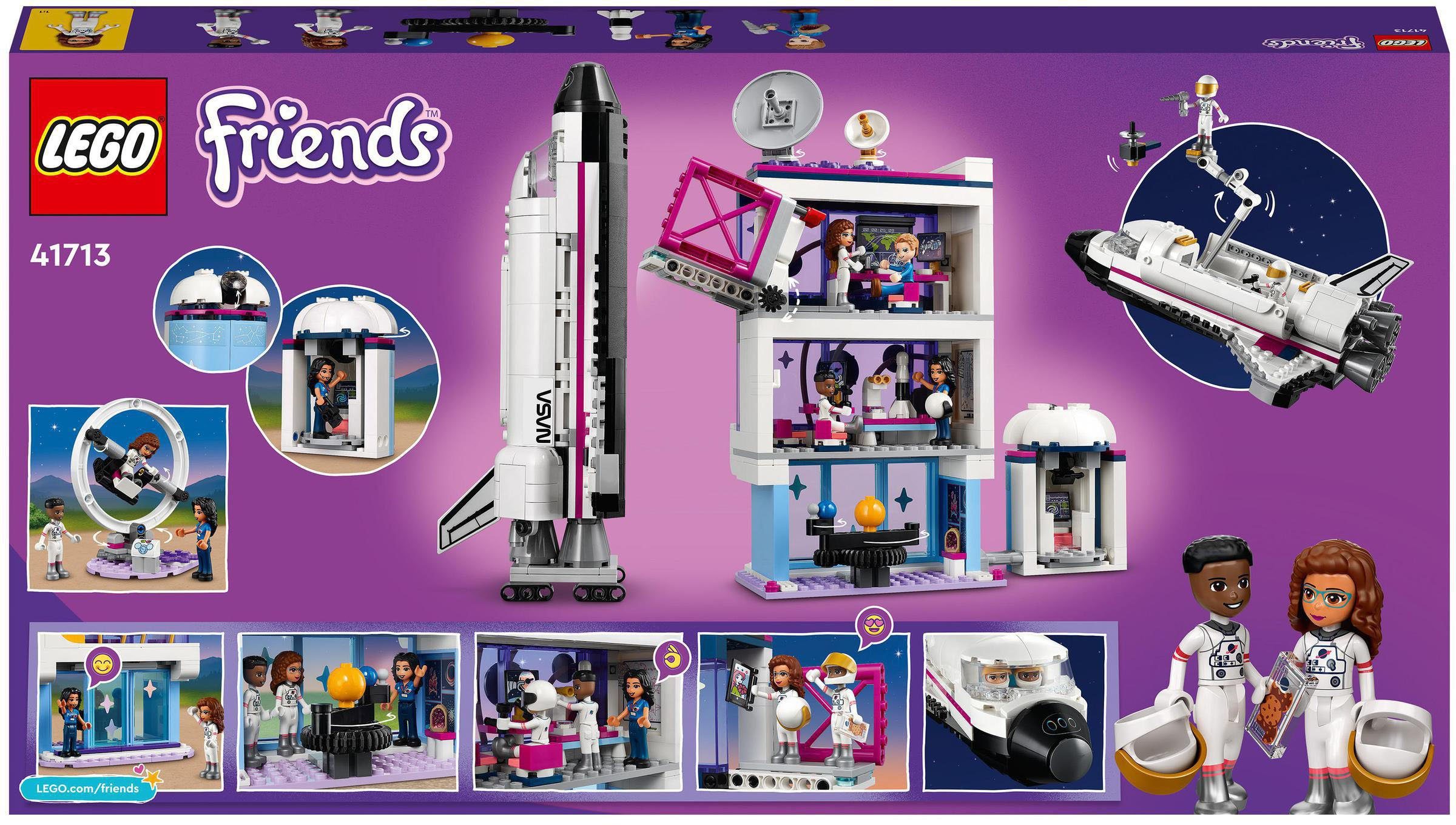 Konstruktionsspielsteine Raumfahrt-Akademie LEGO® St) Olivias Friends, (757 (41713), LEGO®