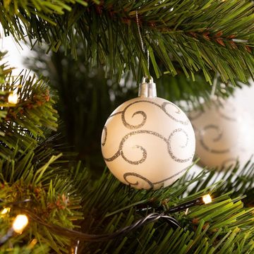 Casaria Weihnachtsbaumkugel (24 St), Christbaumkugeln 24 tlg ∅ 6cm matt glänzend glitzernd