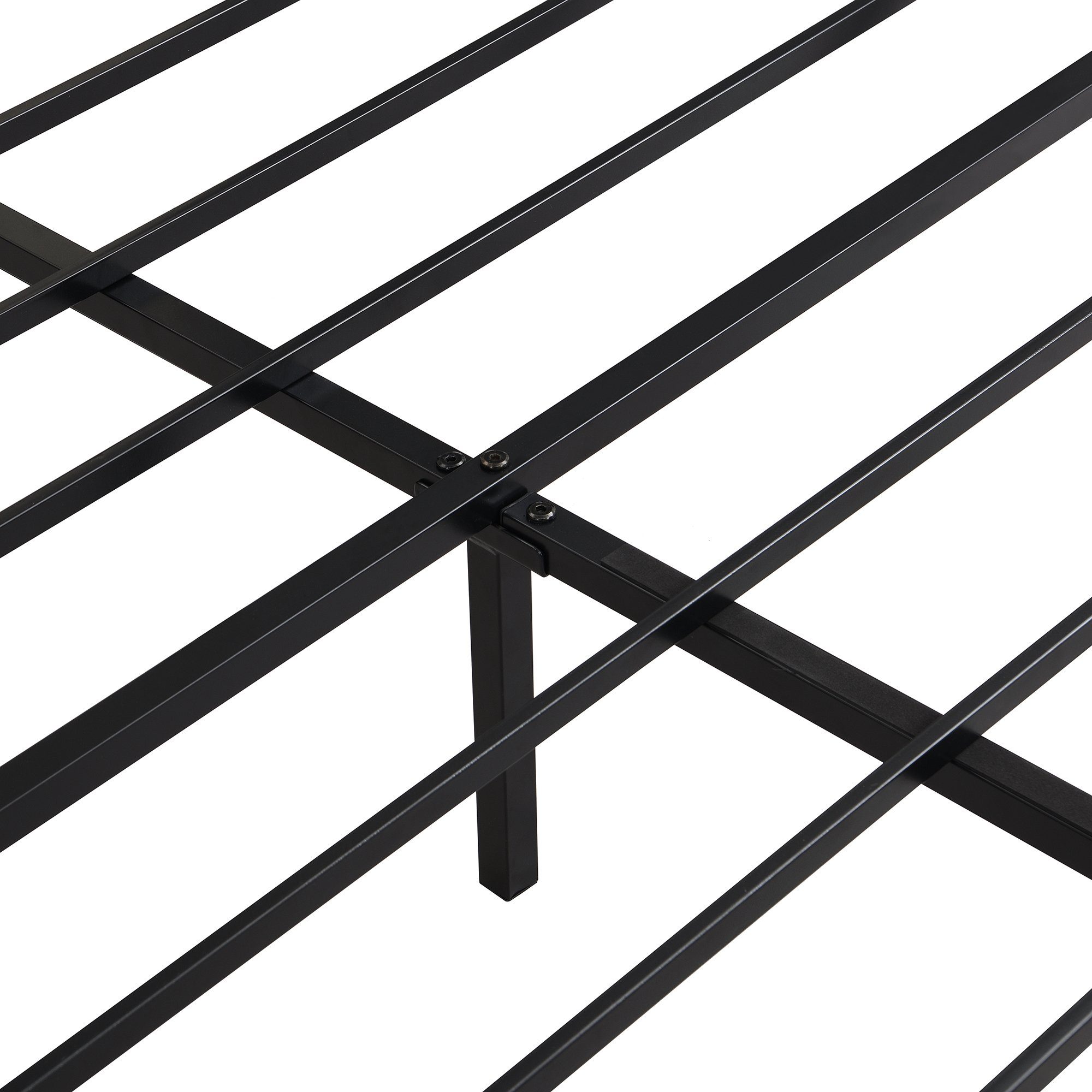 Metallbett (Doppelbett), mit Kopfteil und Lattenrost, 140x200 cm
