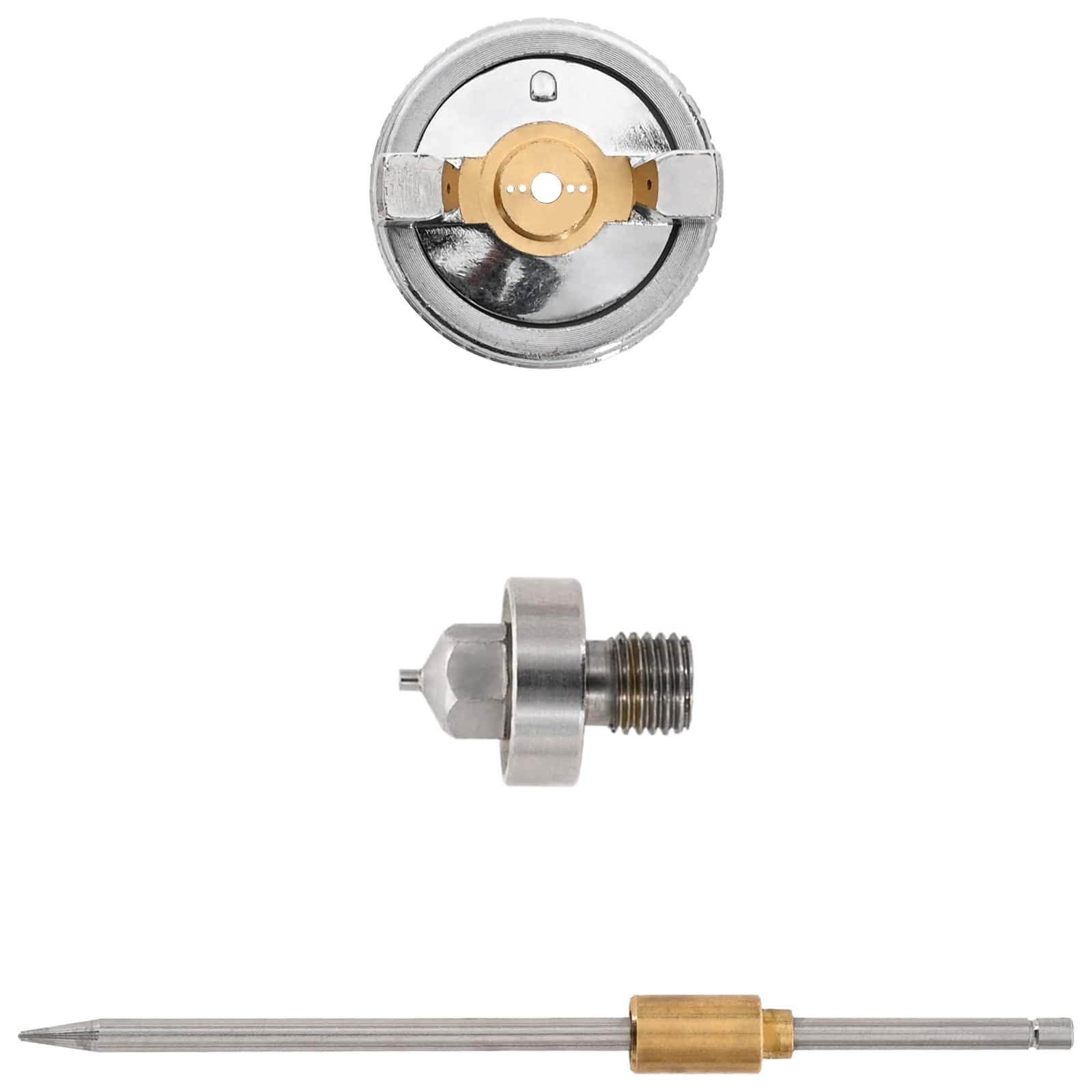 vidaXL Farbsprühpistole HVLP Spritzpistole Düse 0,8 mm Düse Silber Edelstahl, 1-tlg.