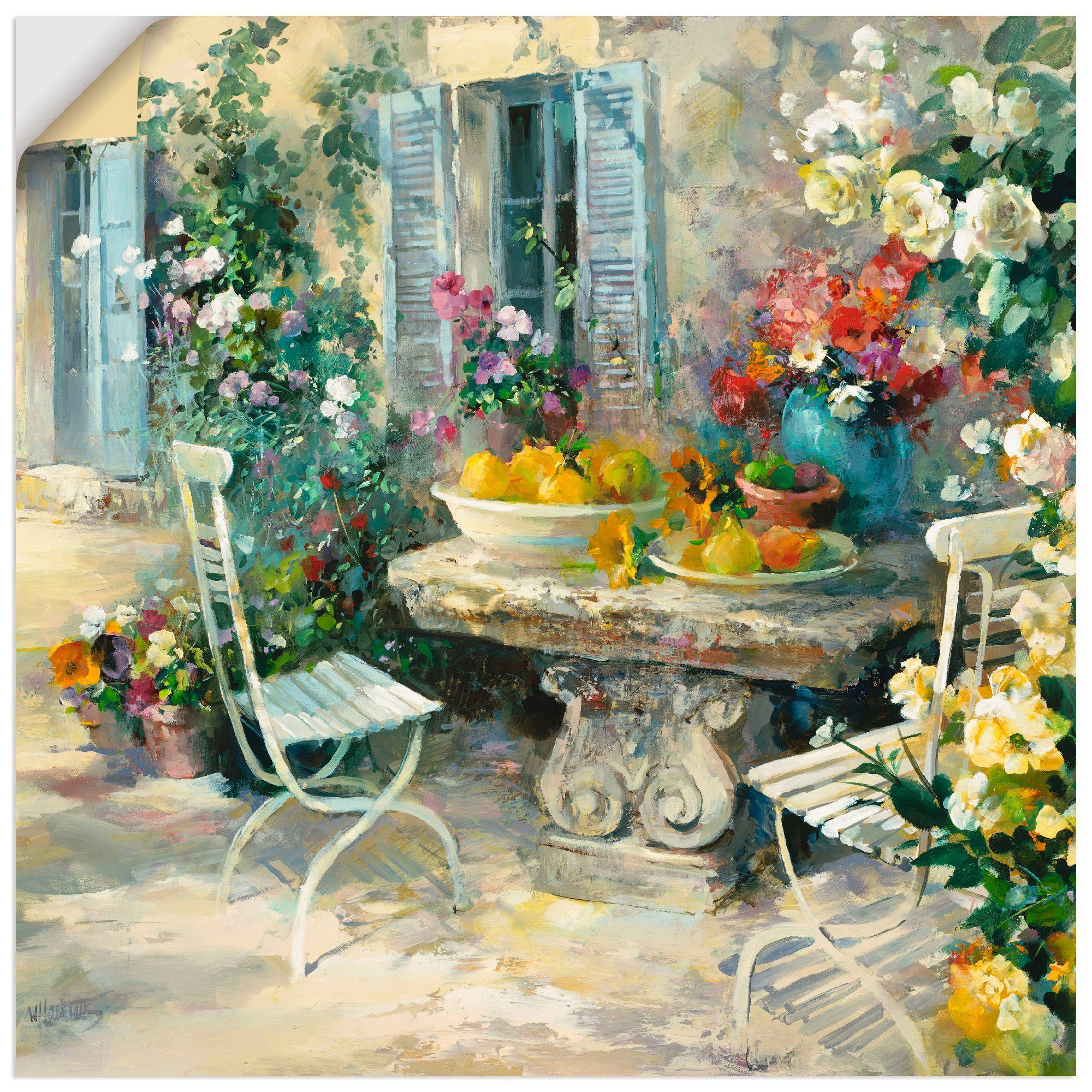 Artland Wandbild Idyllischer Garten, Garten (1 günstig online kaufen