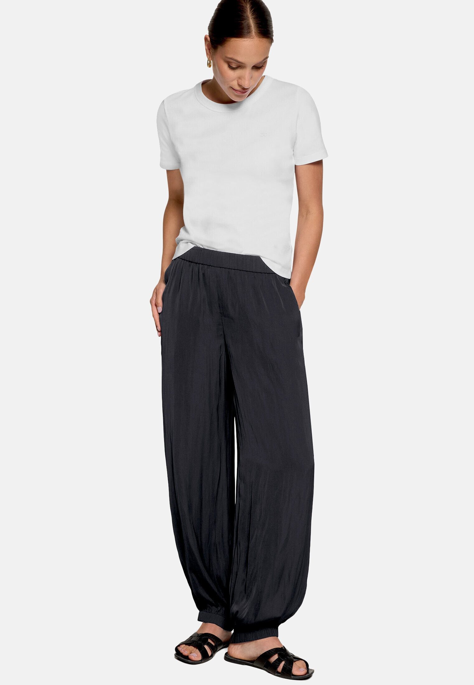 Zero Schlupfhose Damen mit elastischem Bund Material