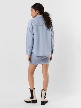 Vero Moda Blusenshirt Oversized Denim Bluse Jeans Hemd VMPALOMA 4857 in Blau