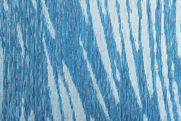 Teppich Keitum 007, Sansibar, rund, Höhe: 3 mm, Flachgewebe, modernes Wellen Design & gekreuzte Säbel