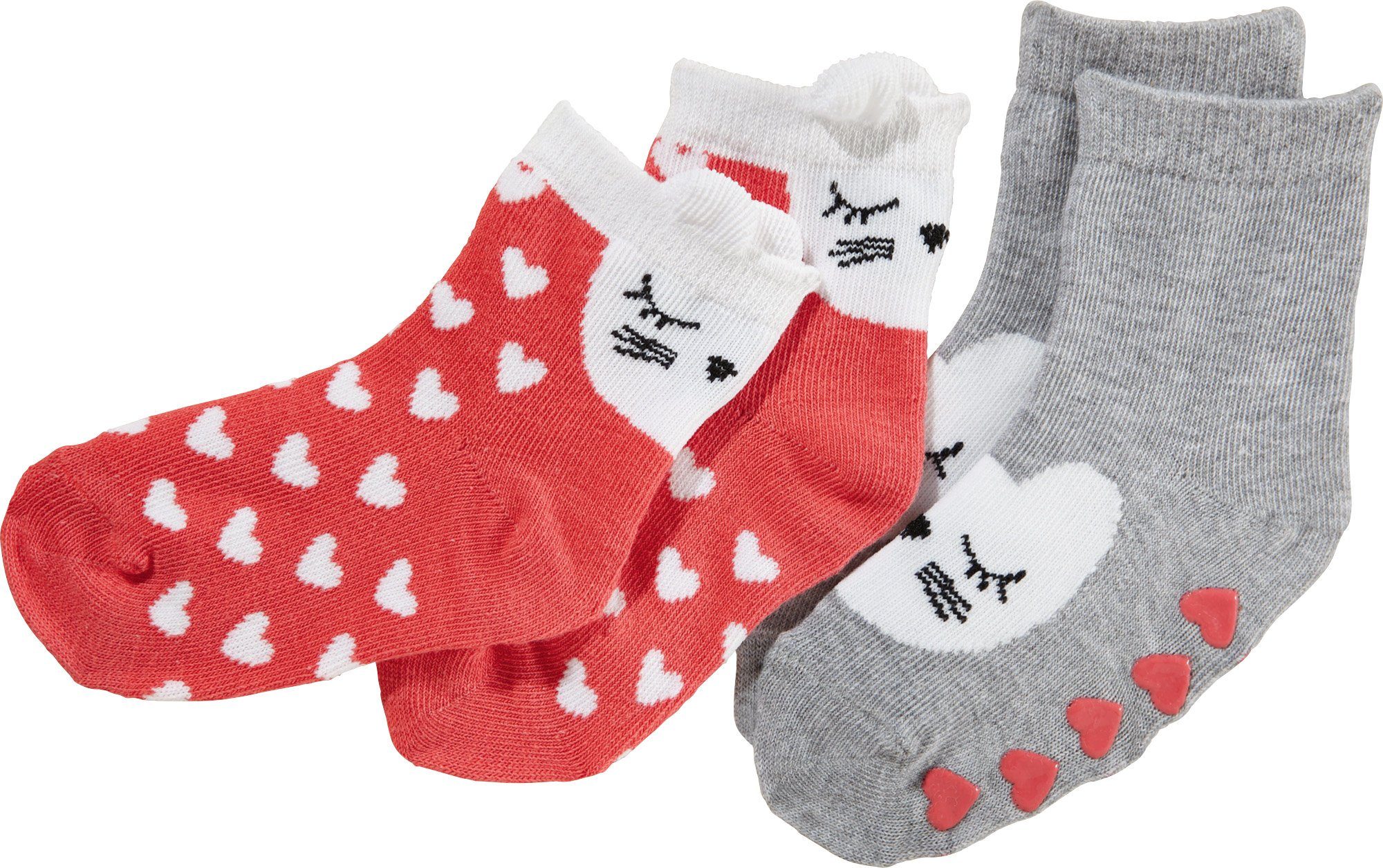 REDBEST Socken 2 Paar Kinder-Socken Tiermotive: Katze