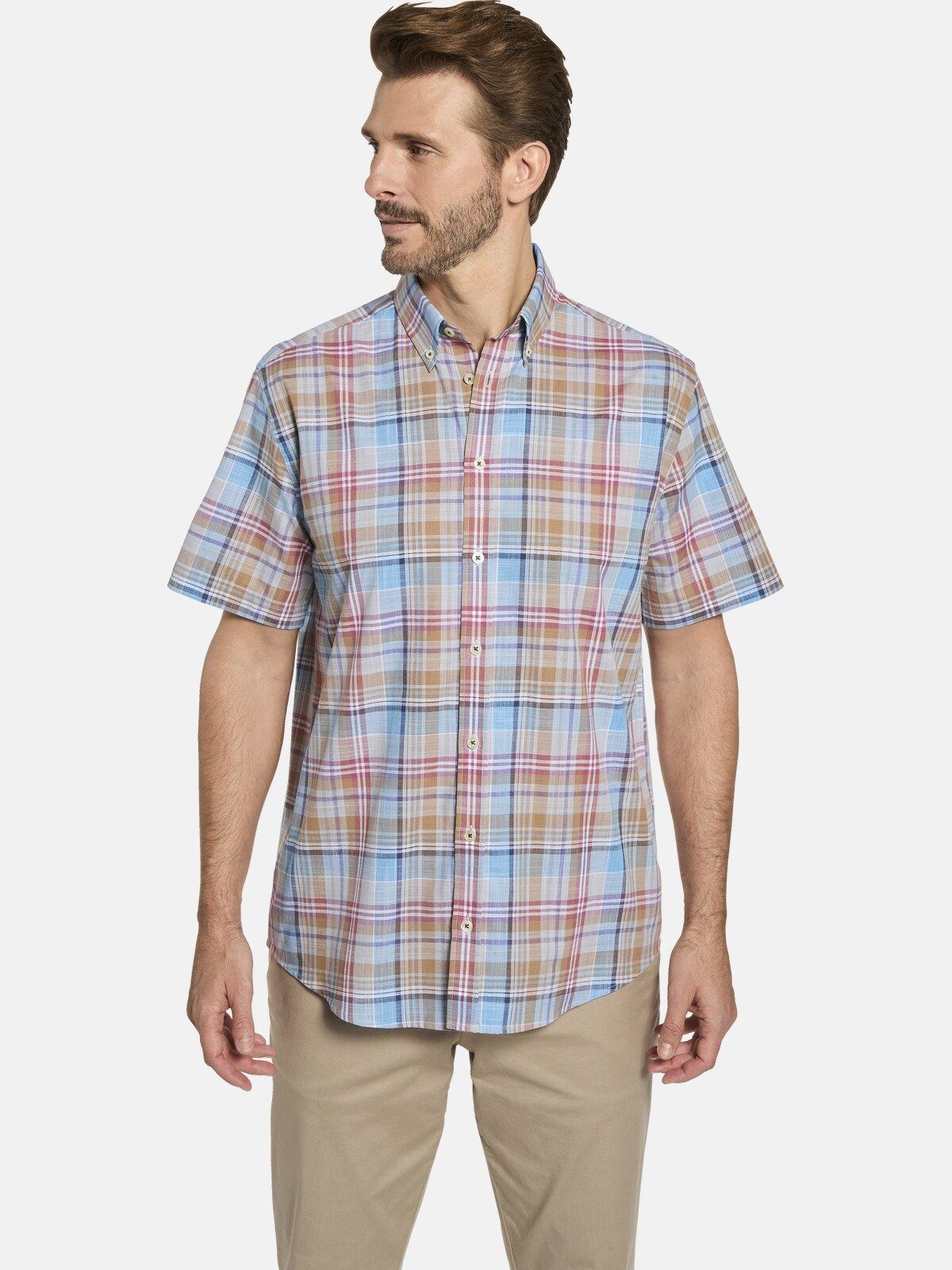 Babista Kurzarmhemd BELLAVETTI im Karo-Design