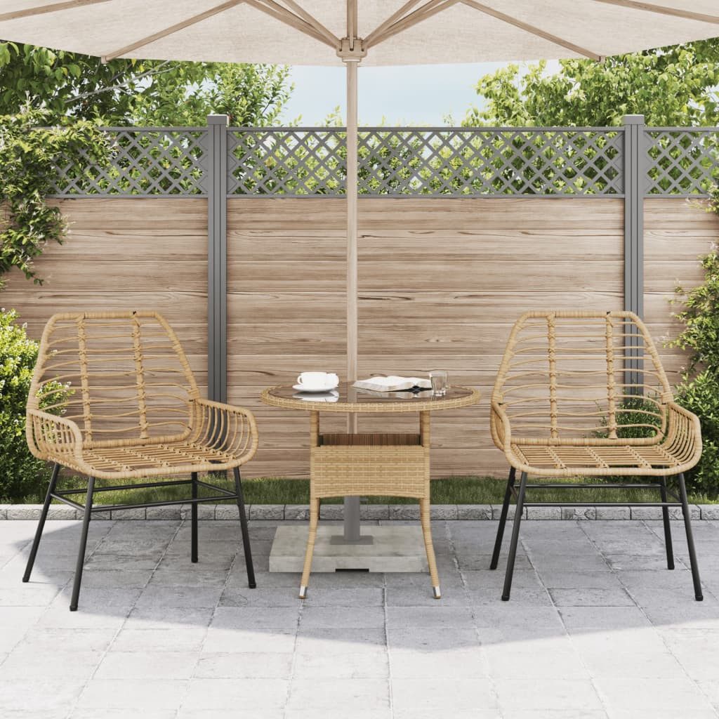 vidaXL Gartenstuhl Gartenstühle 2 Stk. Braun günstig online kaufen