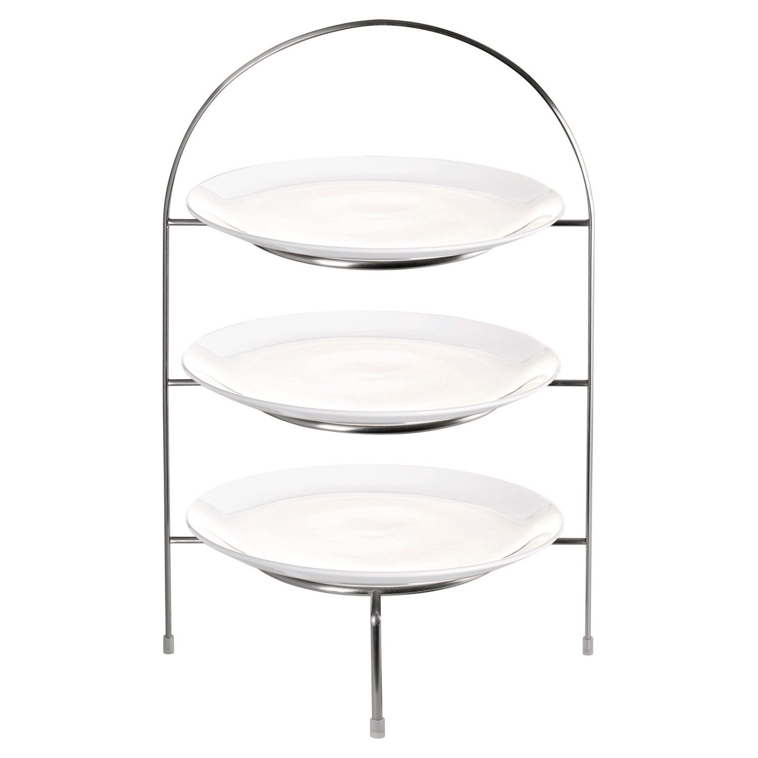 ASA SELECTION Etagere A TABLE, Etagere 3-stufig, Silbergrau, Ø 27 cm, Metall