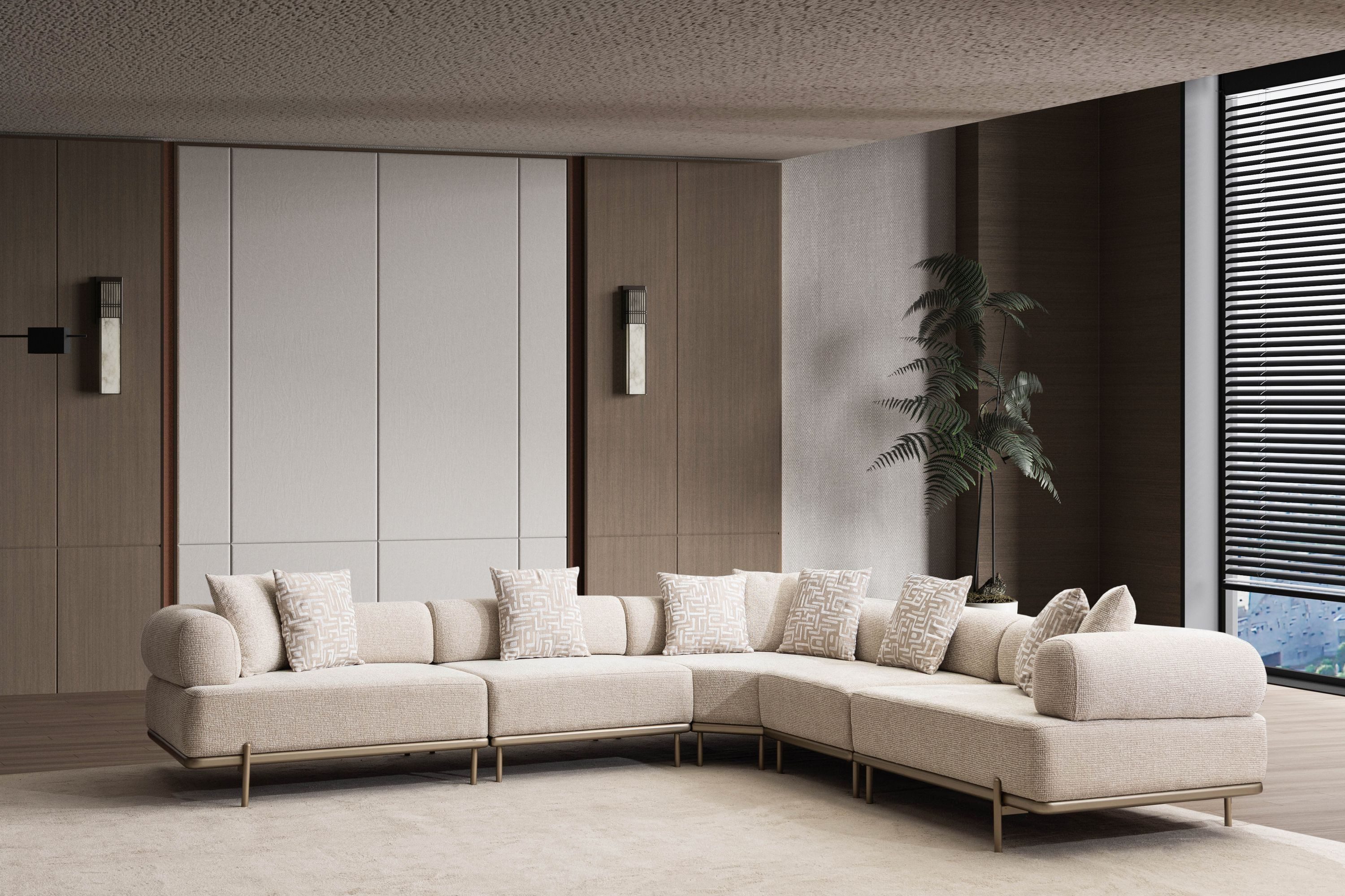 Nobelaa Ecksofa Ecksofa "Norella" mit Hocker