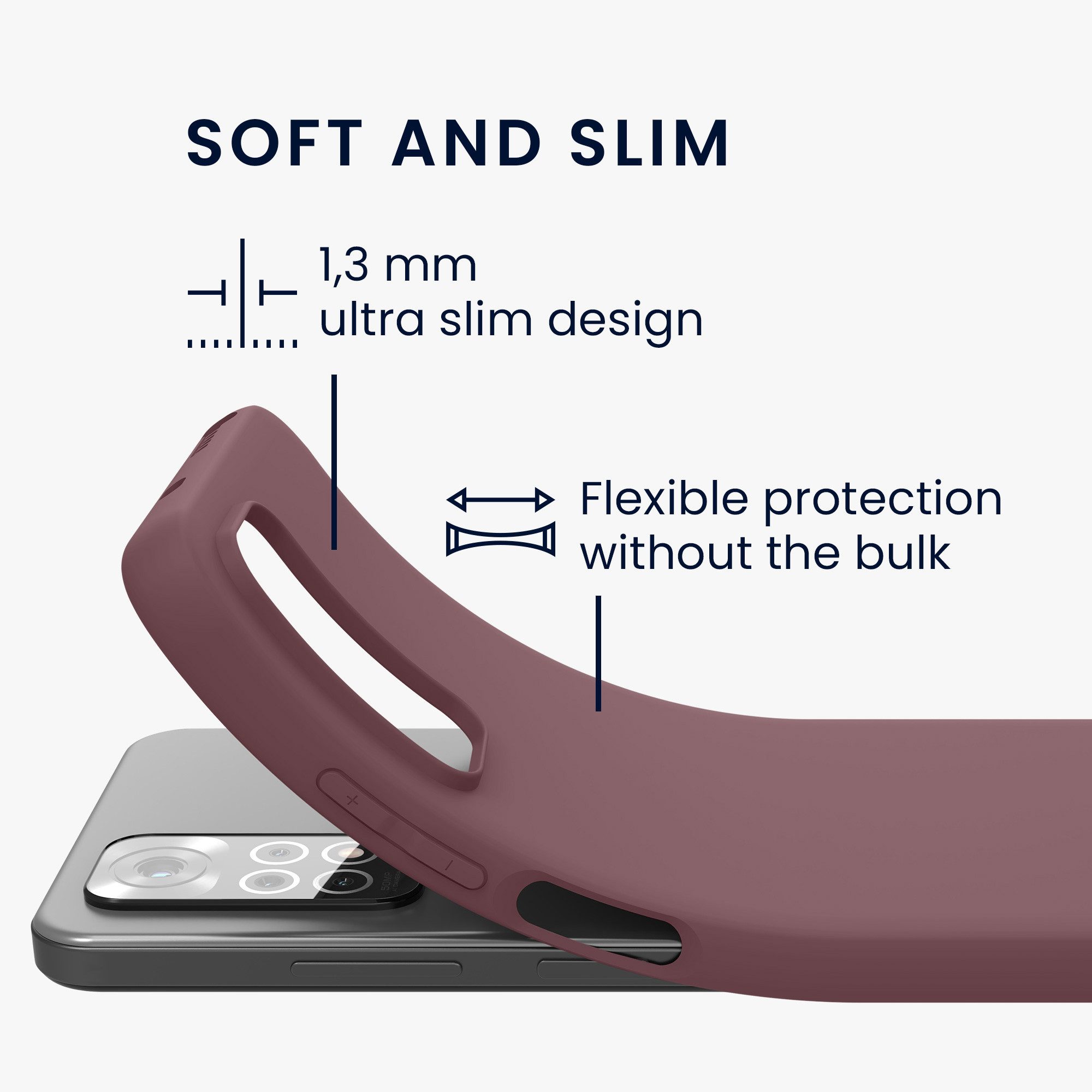 kwmobile Handyhülle Hülle für Xiaomi Redmi Note 11 / Note 11S, Hülle Silikon - Soft Handyhülle - Handy Case Cover