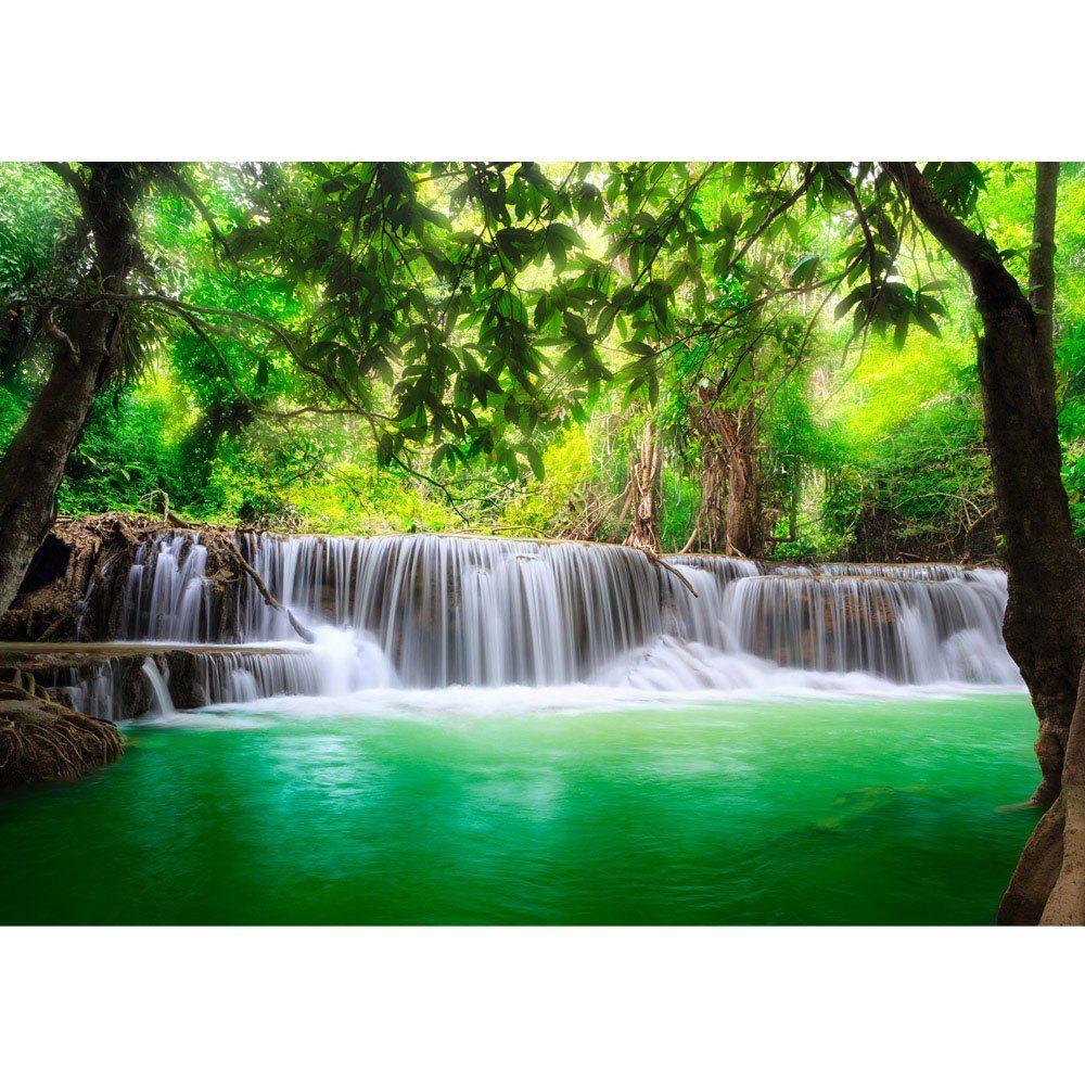 liwwing Fototapete Fototapete Wasserfall Bäume Wald Thailand See Wasser Meer liwwing no. 67, Natur