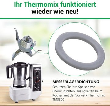 VIOKS Dichtring Messereinsatz-Dichtung Ersatz für Vorwerk, Ø 3,8 mm, für Thermomix TM3300 Küchenmaschine