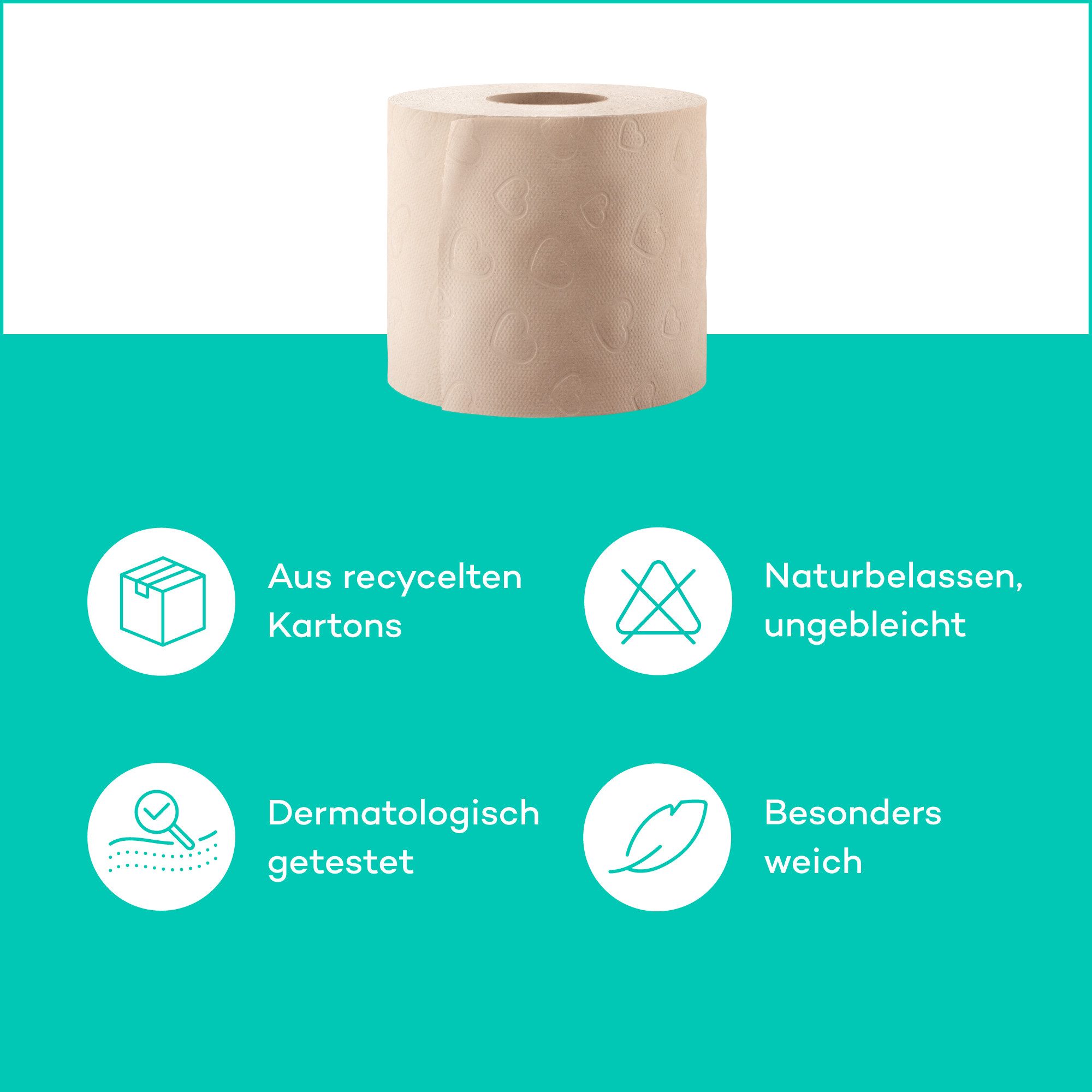 mach m!t Toilettenpapier 3-lagig - extra weich & frei von Bleichmitteln (8-St)