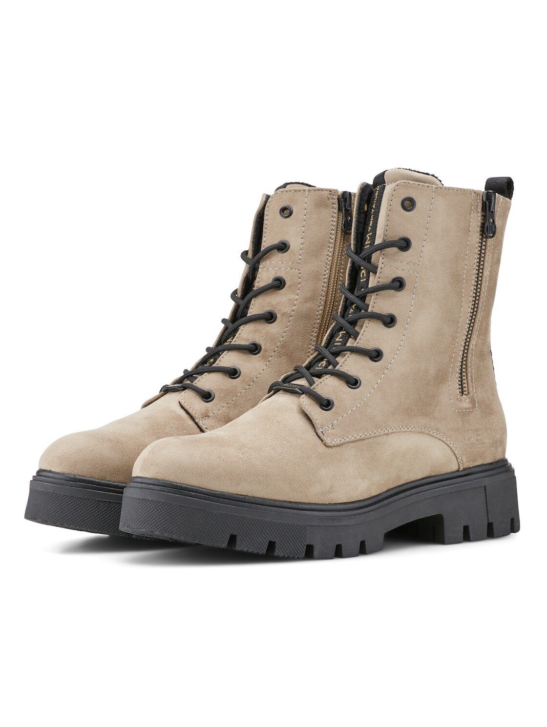 TOM TAILOR Denim Shoes Licence Schnürstiefel (1-tlg) Stiefelette mit Block-Absatz