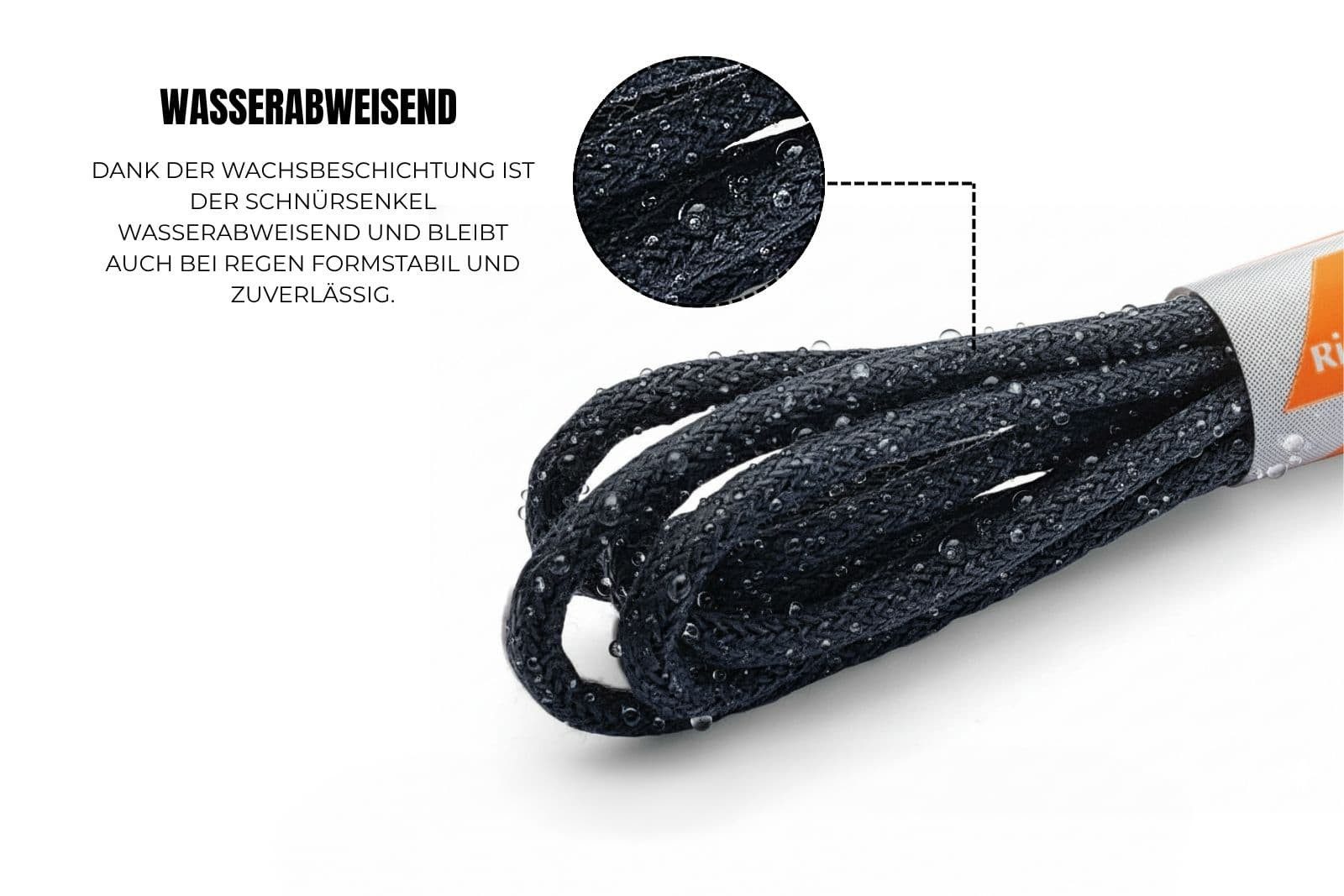 Ringelspitz Schnürsenkel Rund, dünn & gewachst, – Für elegante Schuhe mit schmalen Ösen - Ø 2mm