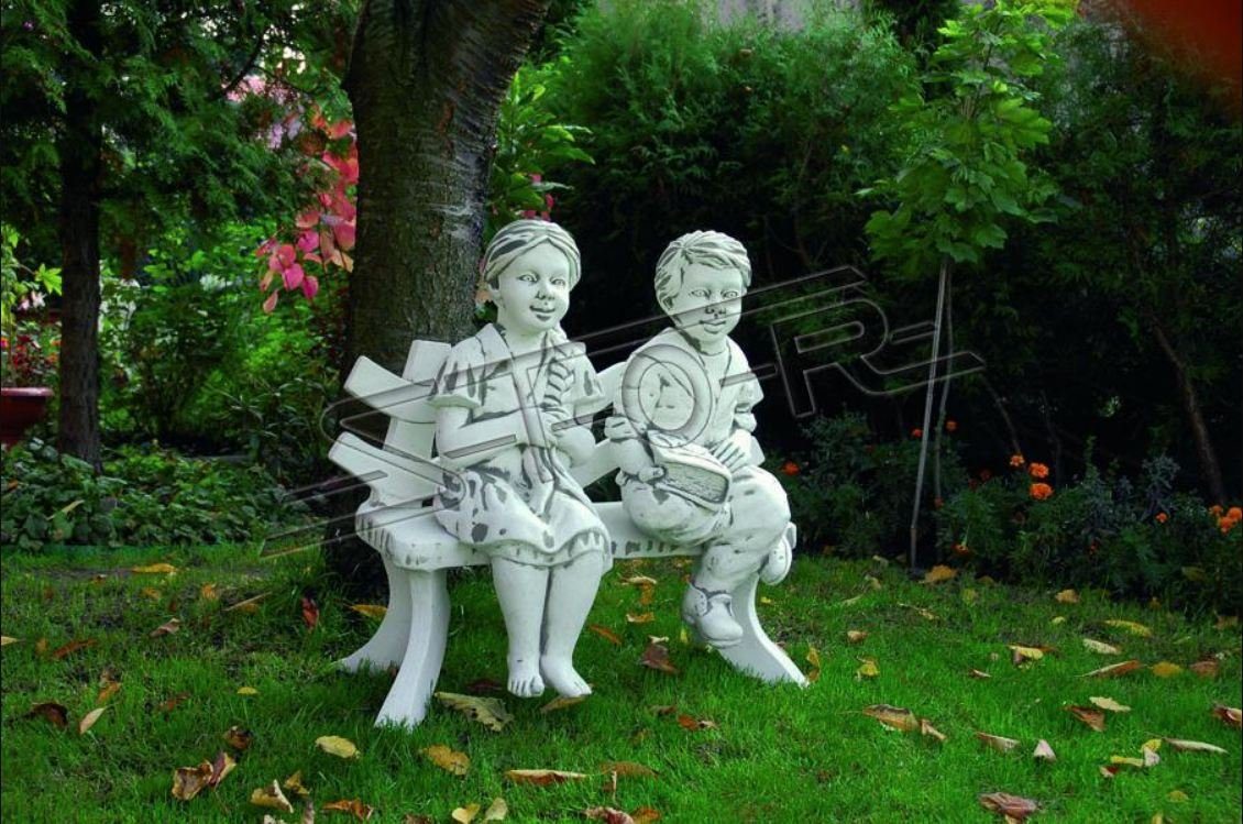 JVmoebel Skulptur Junge Sitzende Figur Statue Figuren Skulptur Statuen