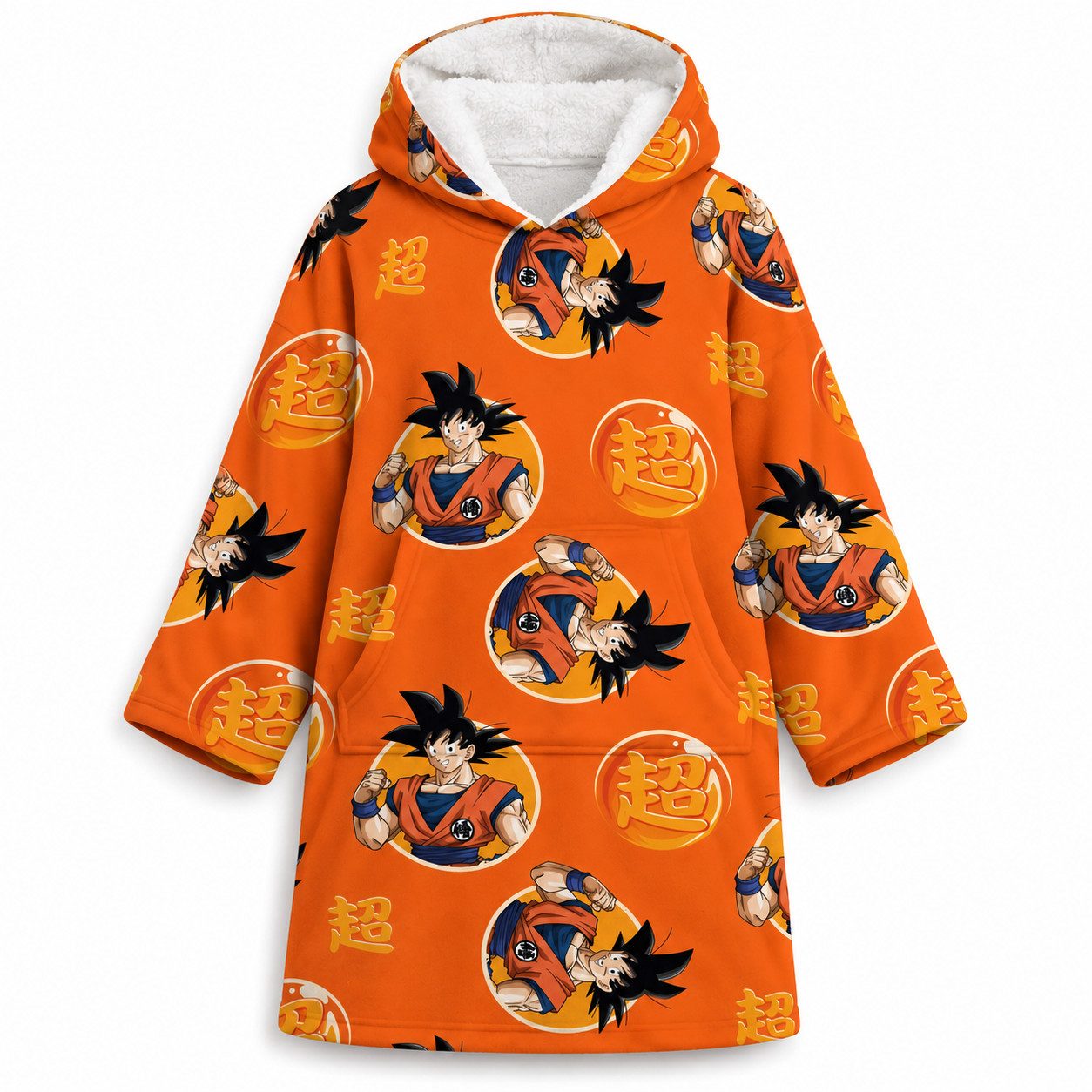 Dragon Ball Sweatponcho Dragon Ball Super Kuschelponcho mit Ärmeln Kapuze Tasche XS-L (1-tlg)