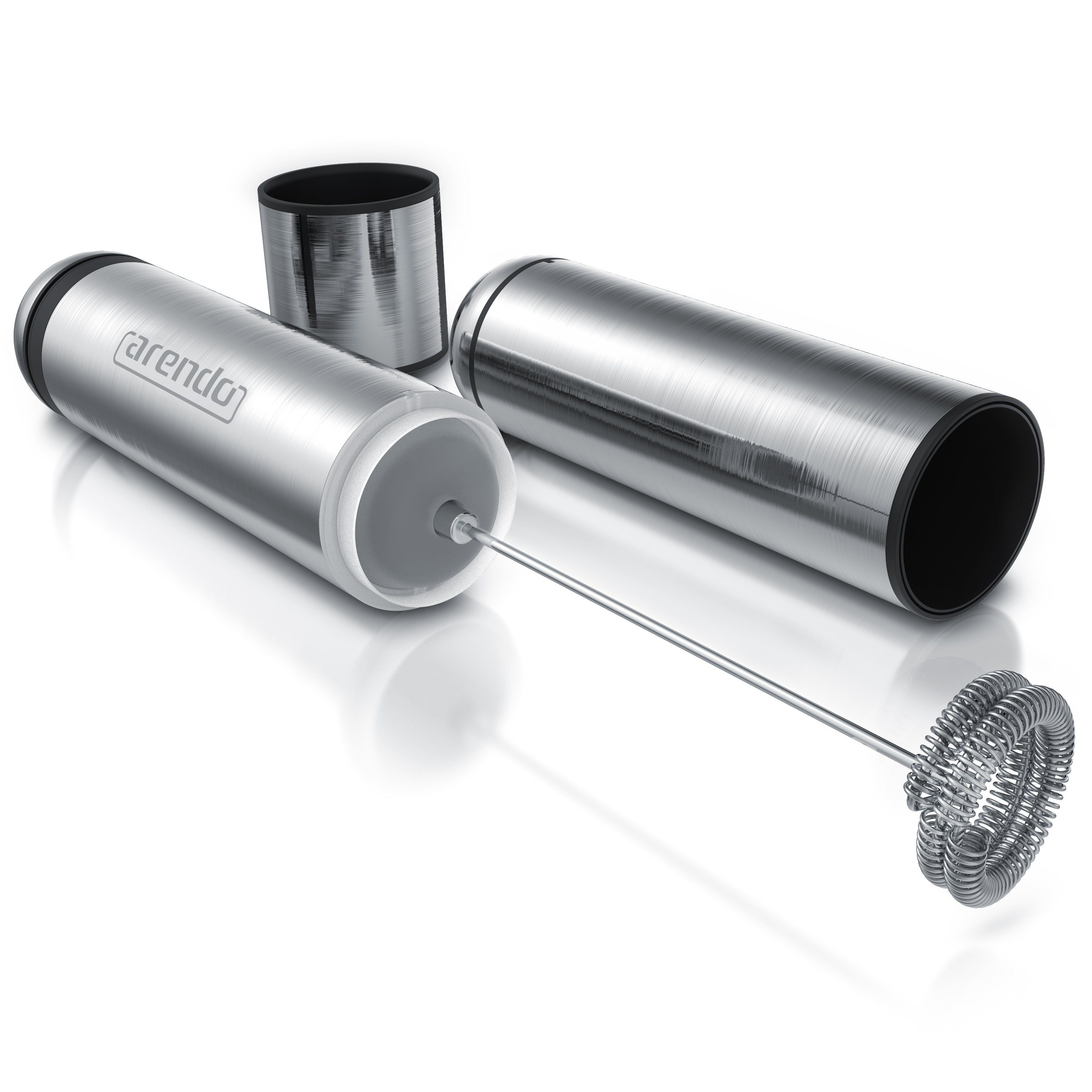 Arendo Milchaufschäumer, Stab Handmilchaufschäumer mit Dualquirl & 13000 U/min