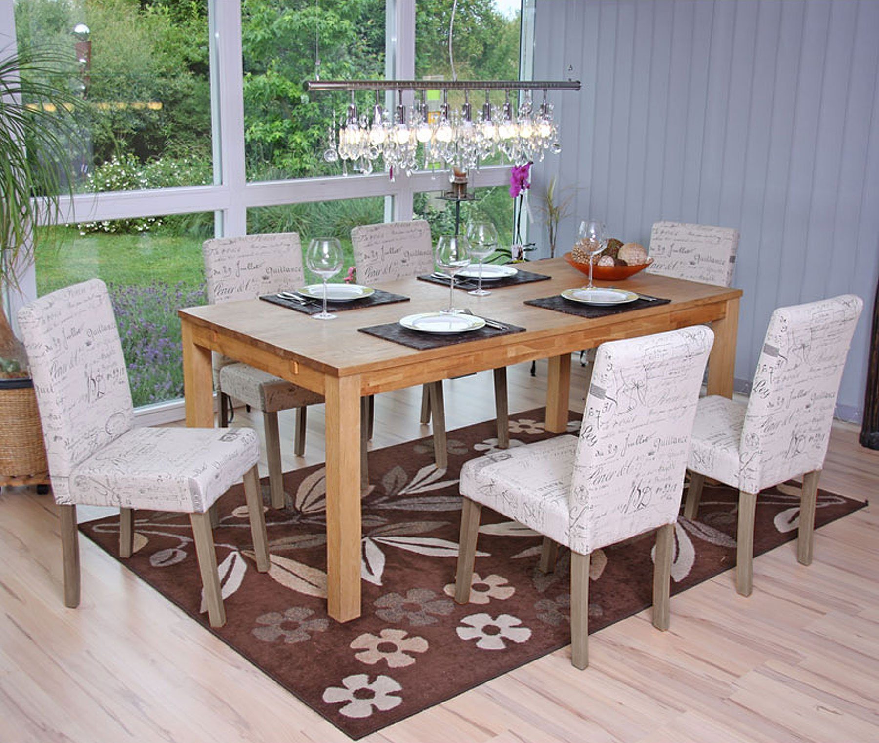 MCW Esszimmerstuhl Littau-T (1er), Hohe Rückenlehne, Rutschfest durch Bodenschoner, Dicke Polsterung