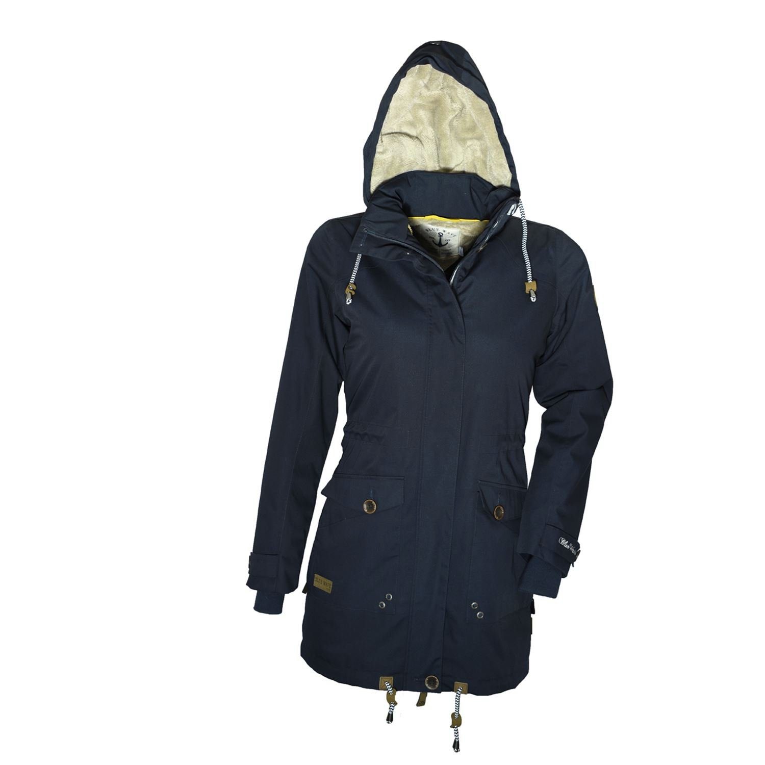 Blue Wave Parka Damen Funktionsparka Ella - Funktionsjacke mit Fleece-Innenfutter marine