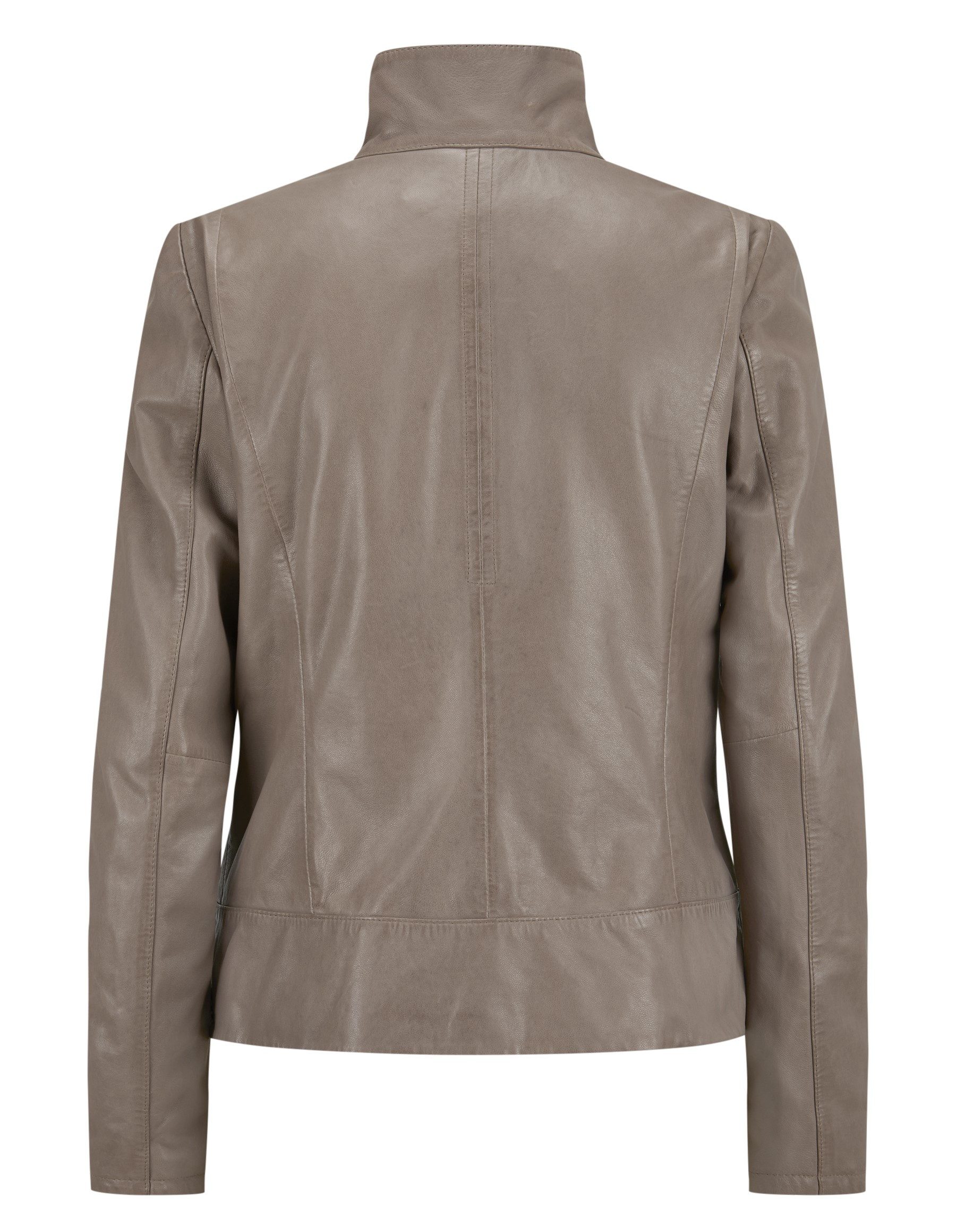 Milestone Lederjacke MSVela Bikerjacke mit Stehkragen aus Lammleder