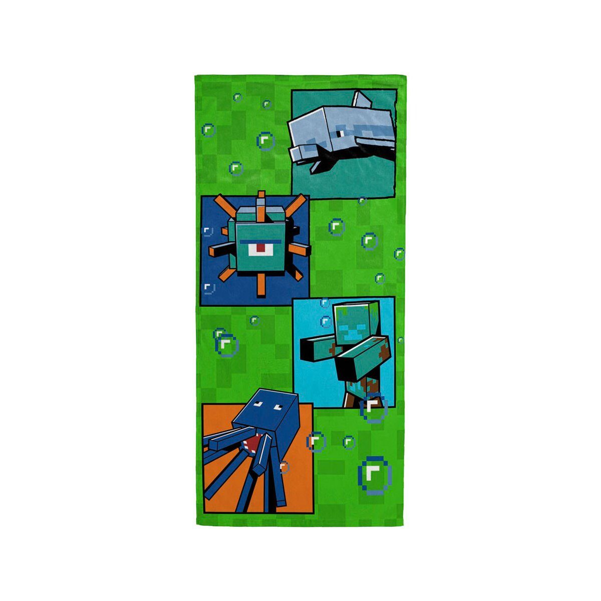 Minecraft Badetücher Minecraft Badetuch 70x140cm – Ocean Depths Strandtuch, 100% Baumwolle (1-St)