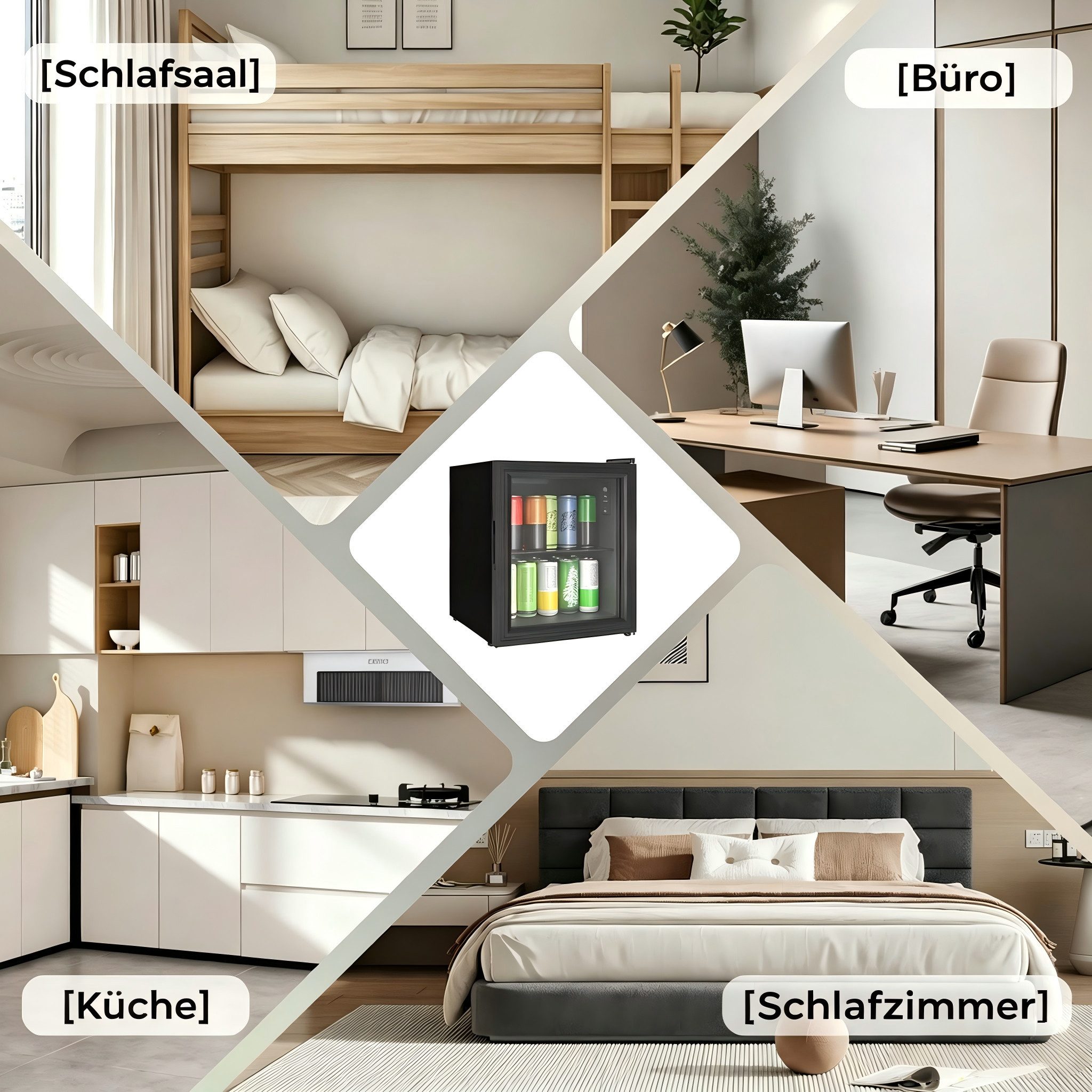 kowdom Table Top Kühlschrank 800-322V90, Digitales Display