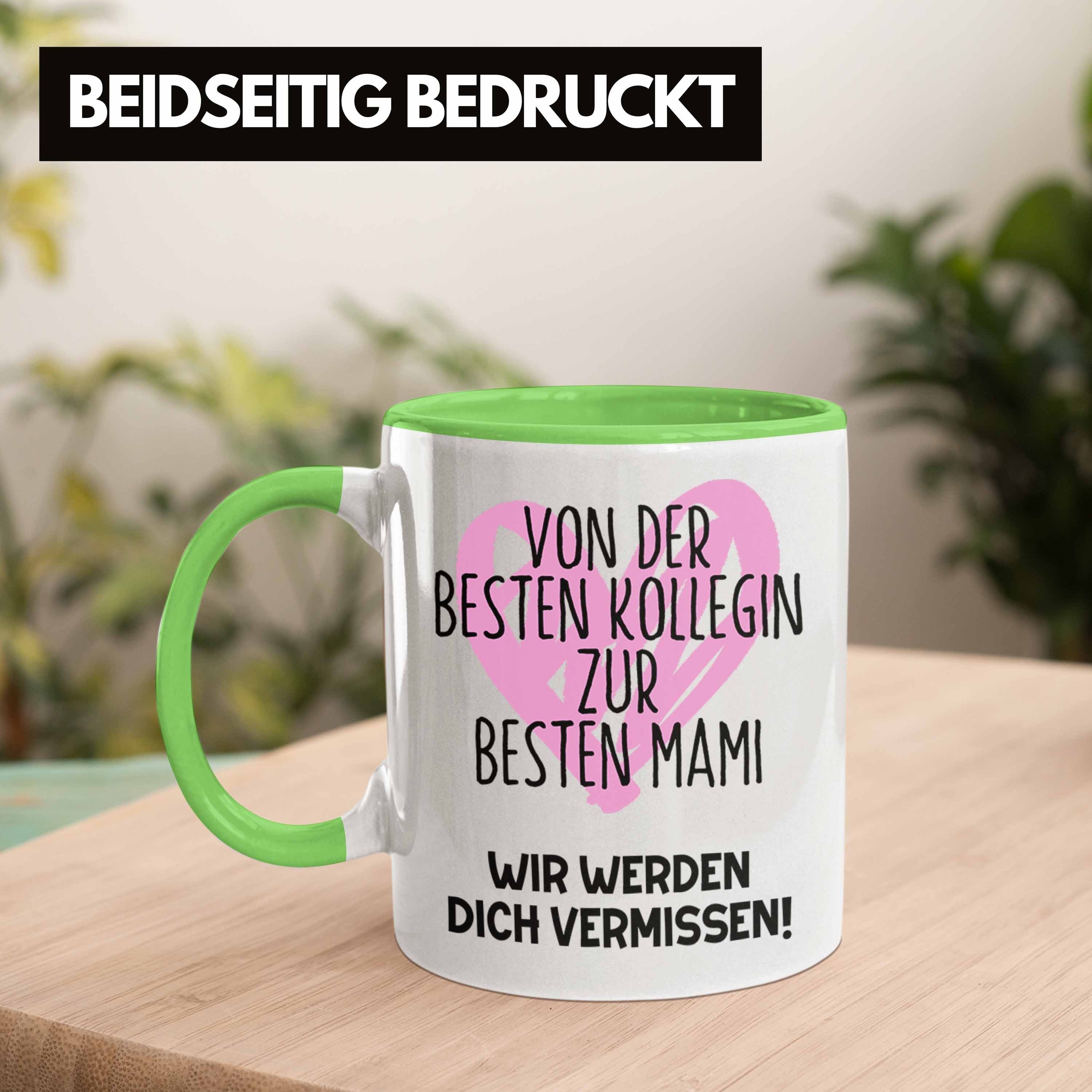 Werdende Trendation Mama Mutterschutz Kollegin Abschieds Geschenk Abschied Grün Tasse Tasse