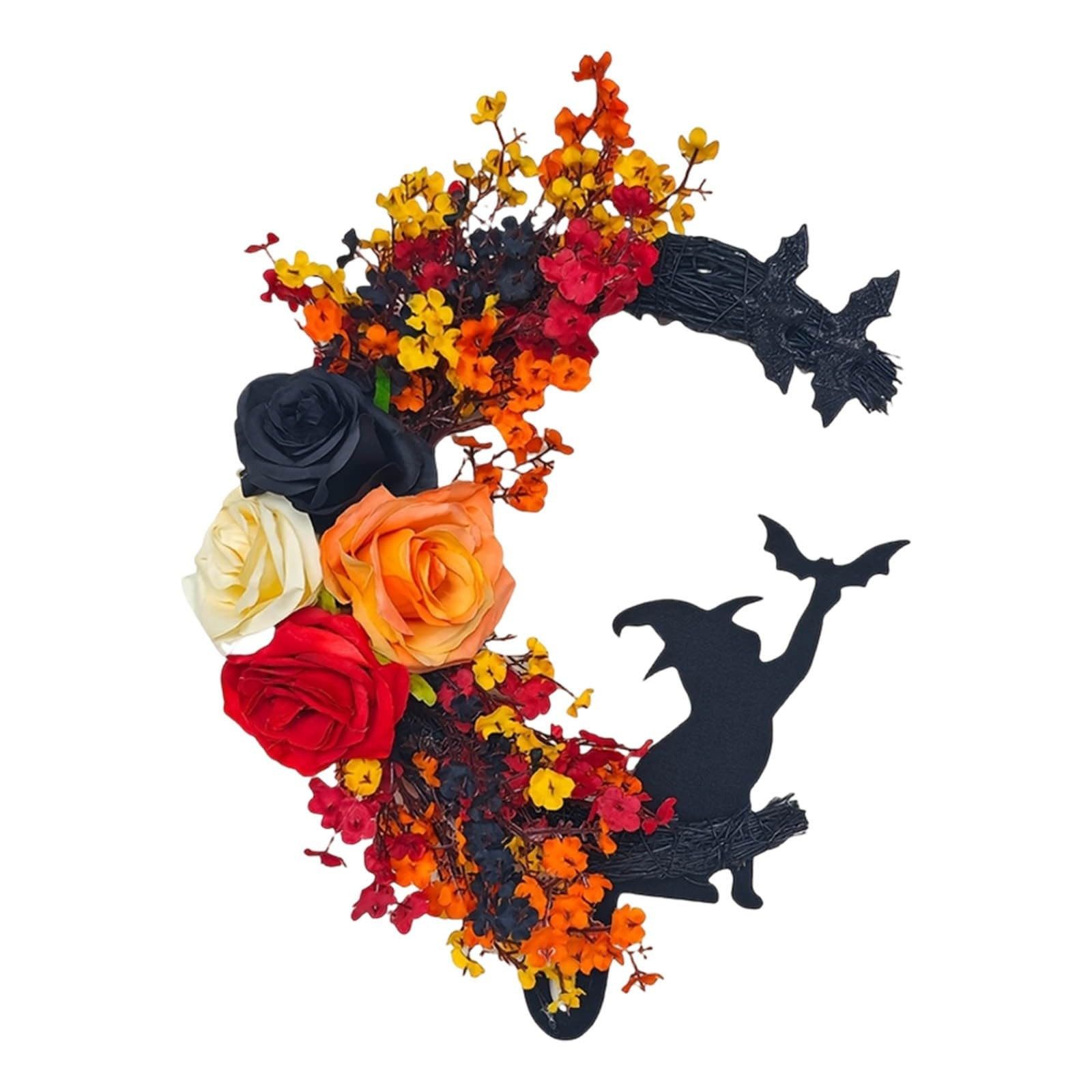 Kunstkranz Türkranz Halloween Deko Herbstdeko Herbstkranz mit Led Licht, Co günstig online kaufen