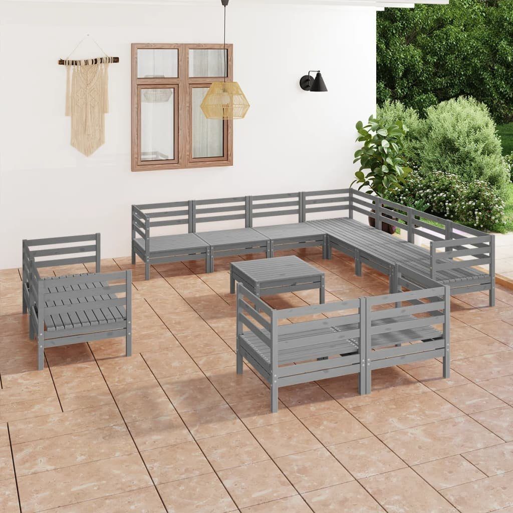 vidaXL GartenloungeSet »12tlg. GartenLoungeSet Massivholz Kiefer