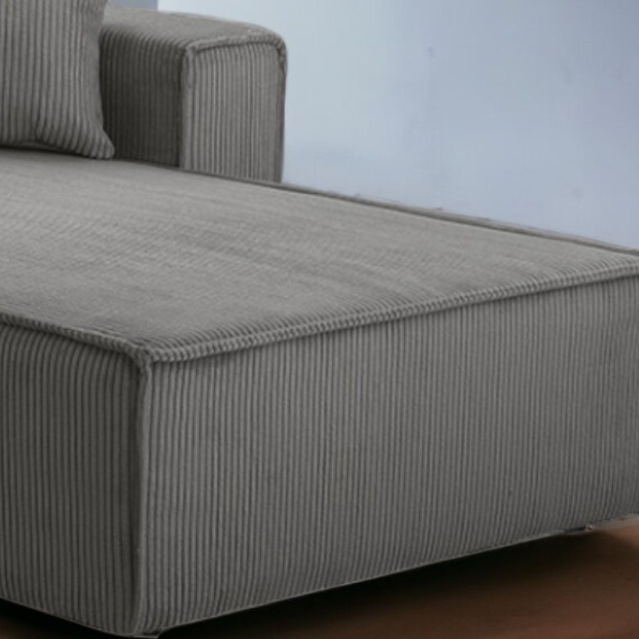 Gera Ecksofa Rechts Grau, Bettfunktion, CORD-Bezug XL Links Wohnlandschaft DD-COLLECTION Größe, mane mit Universell, Cappuccino,