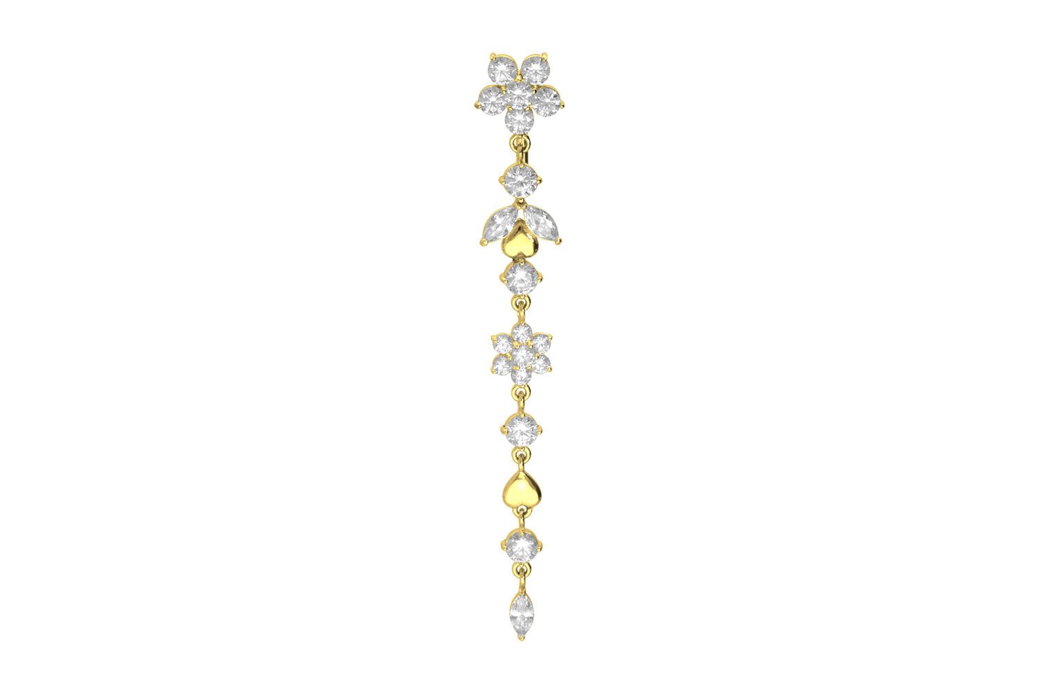 Bauchnabelpiercing Chirurgenstahl Bananabell BLUMENRANKE
