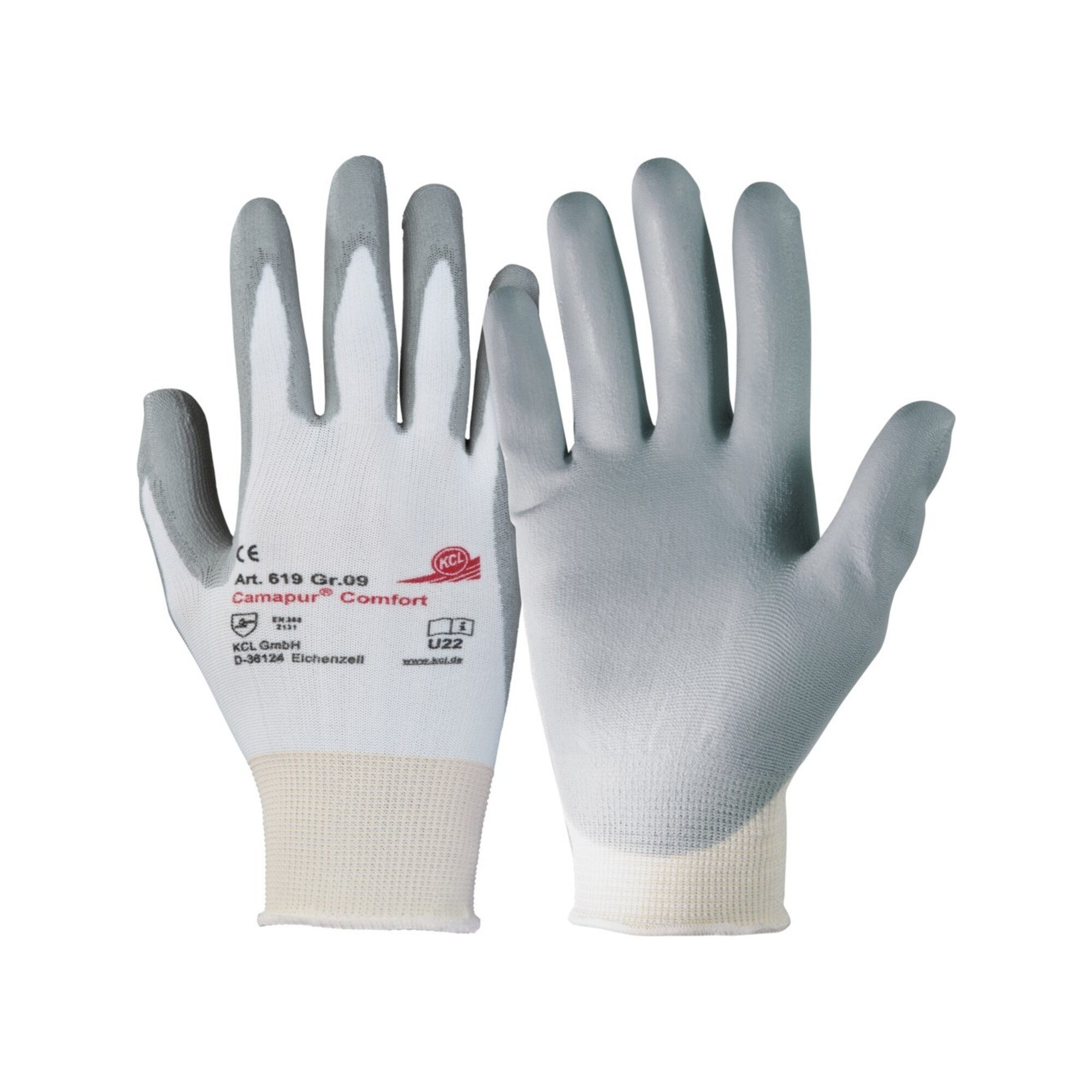 Honeywell Strickhandschuhe KCL 619 Camapur Comfort Schutzhandschuh weiß/grau Gr. 10 10 Stk