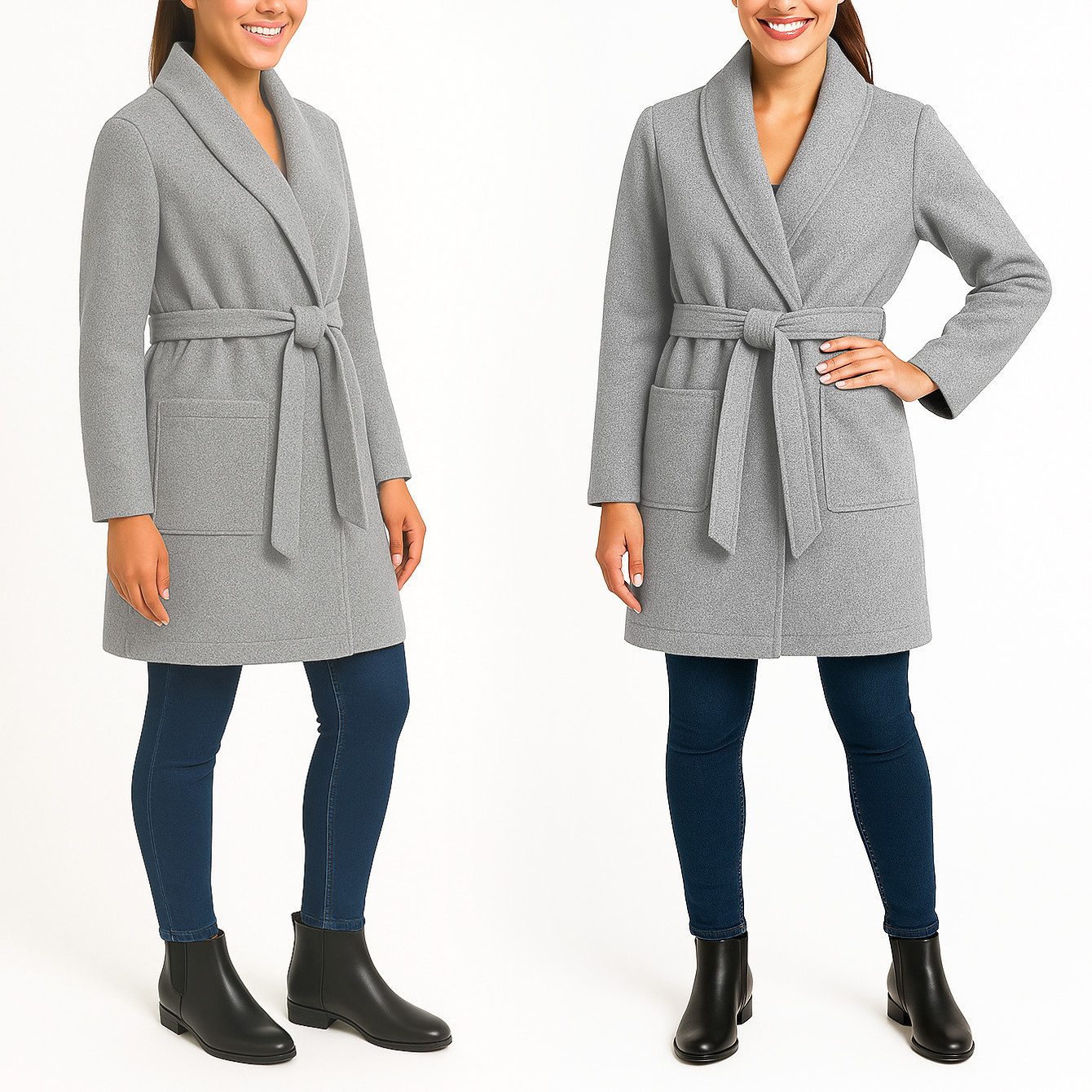 Kendindza Collection Trenchcoat Damen Mantel mit Schalkragen, Leichter Tren günstig online kaufen