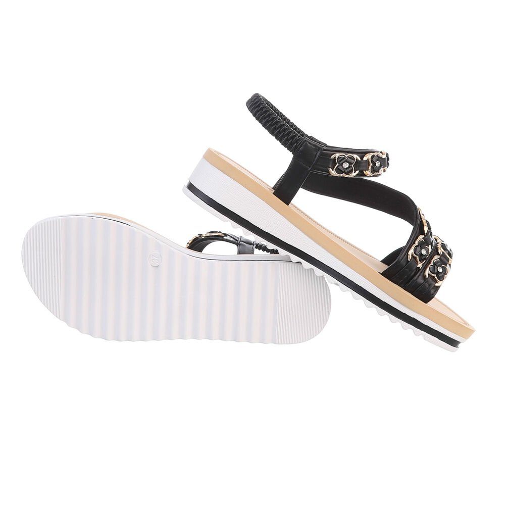 Ital-Design Damen Freizeit Riemchensandalette Keilabsatz/Wedge Keilsandalet günstig online kaufen