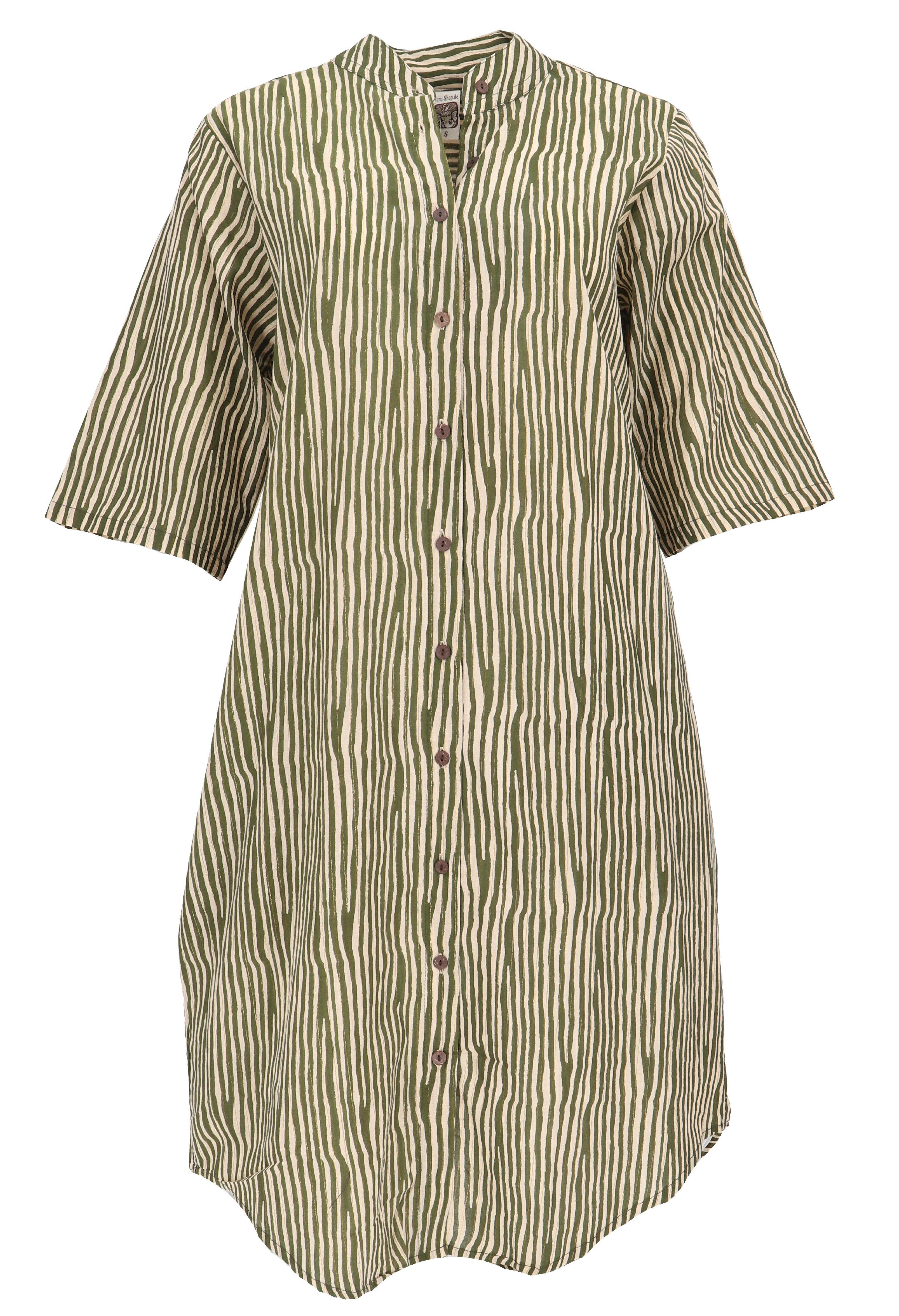 Guru-Shop Midikleid Boho Hemdkleid, lange gestreifte günstig online kaufen
