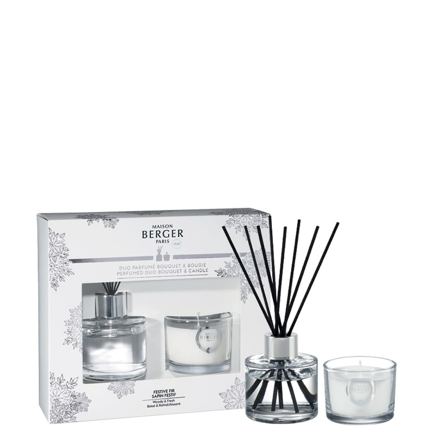 MAISON BERGER PARIS Raumduft Mini Duo Bouquet und Kerze Unter dem Tannenbaum (2-St)