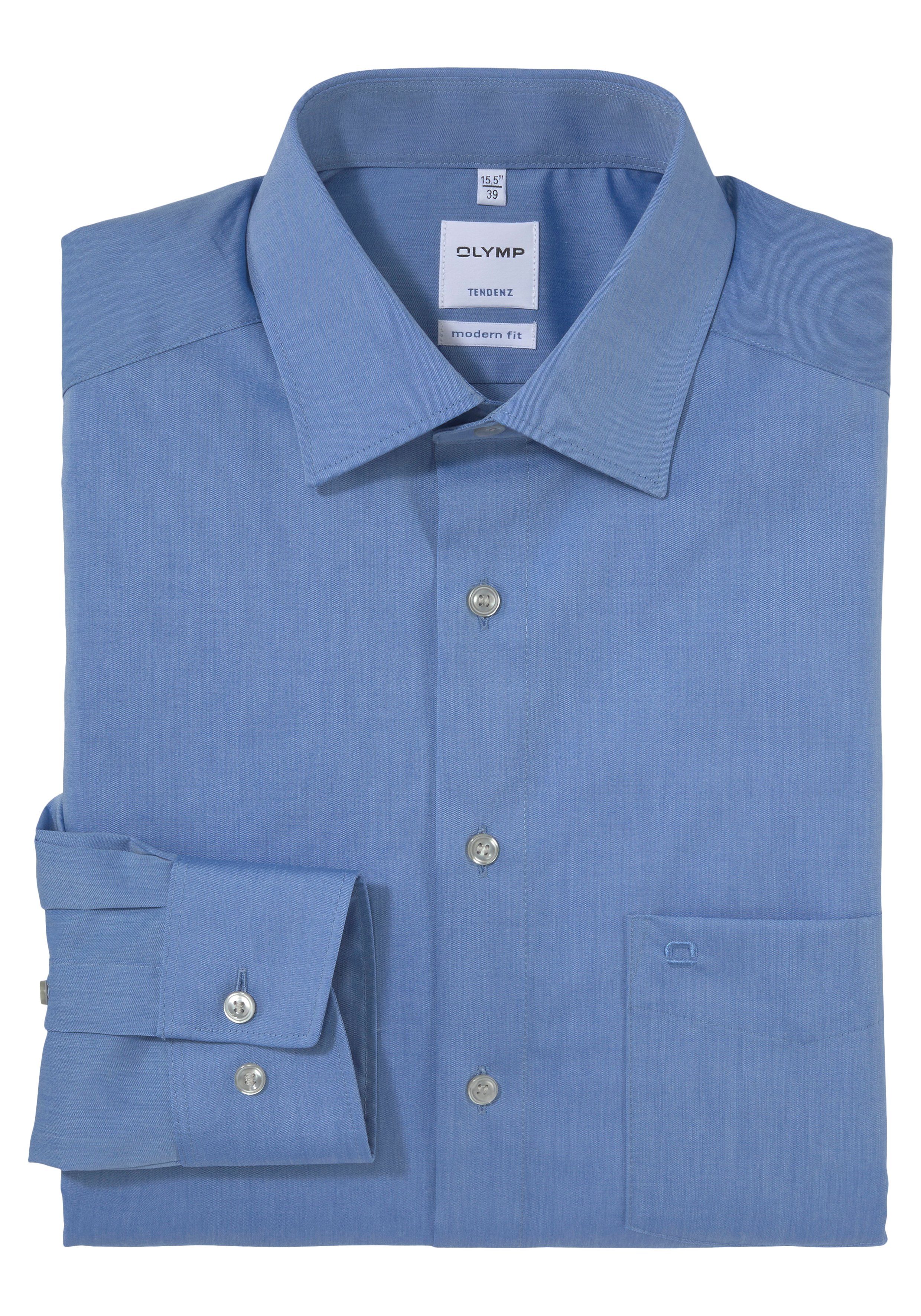 OLYMP Businesshemd Tendenz Modern Fit hellblau | Klassische Hemden