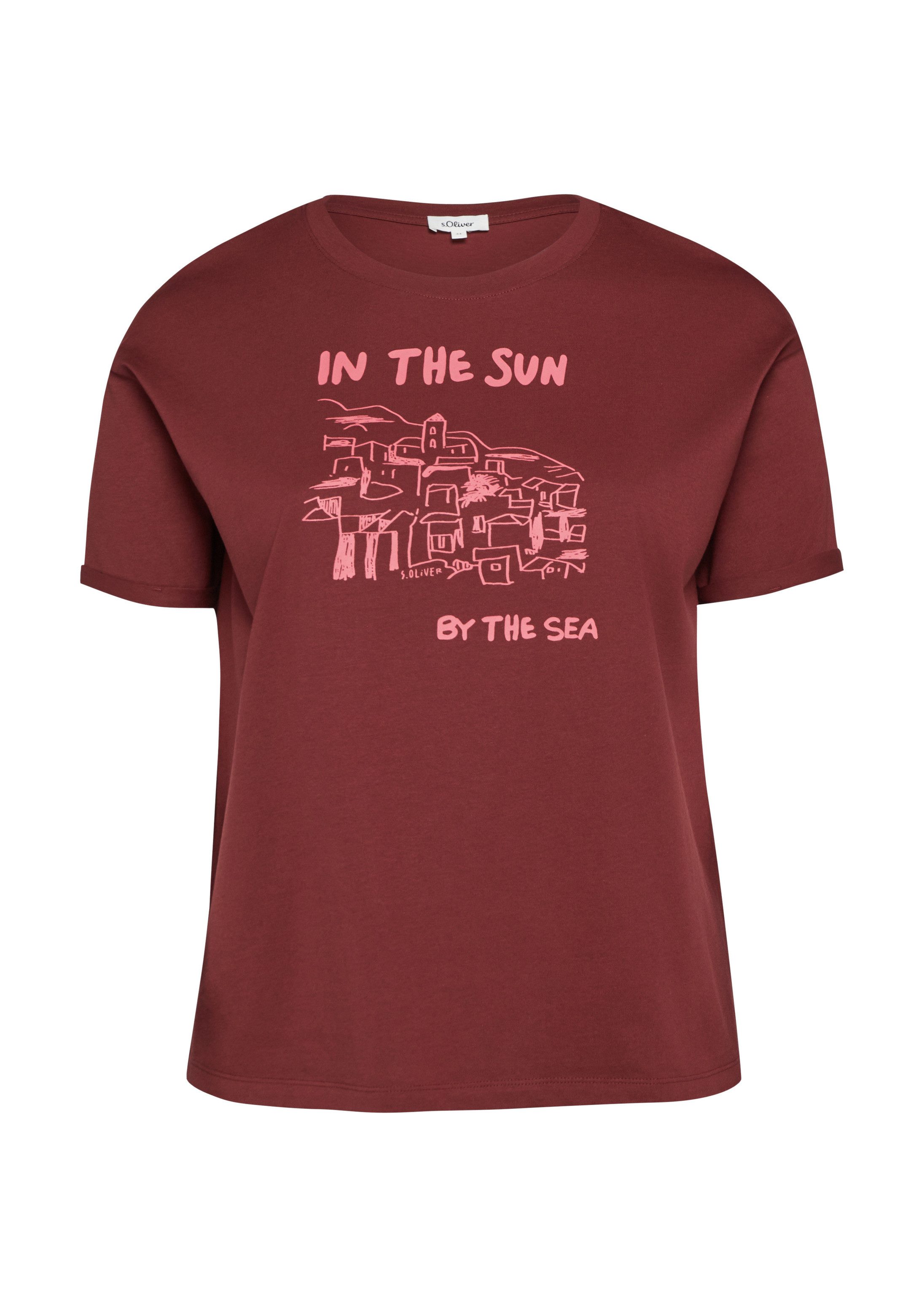 s.Oliver Kurzarmshirt T-Shirt T-Shirt mit Frontprint – Bild 2 von 5