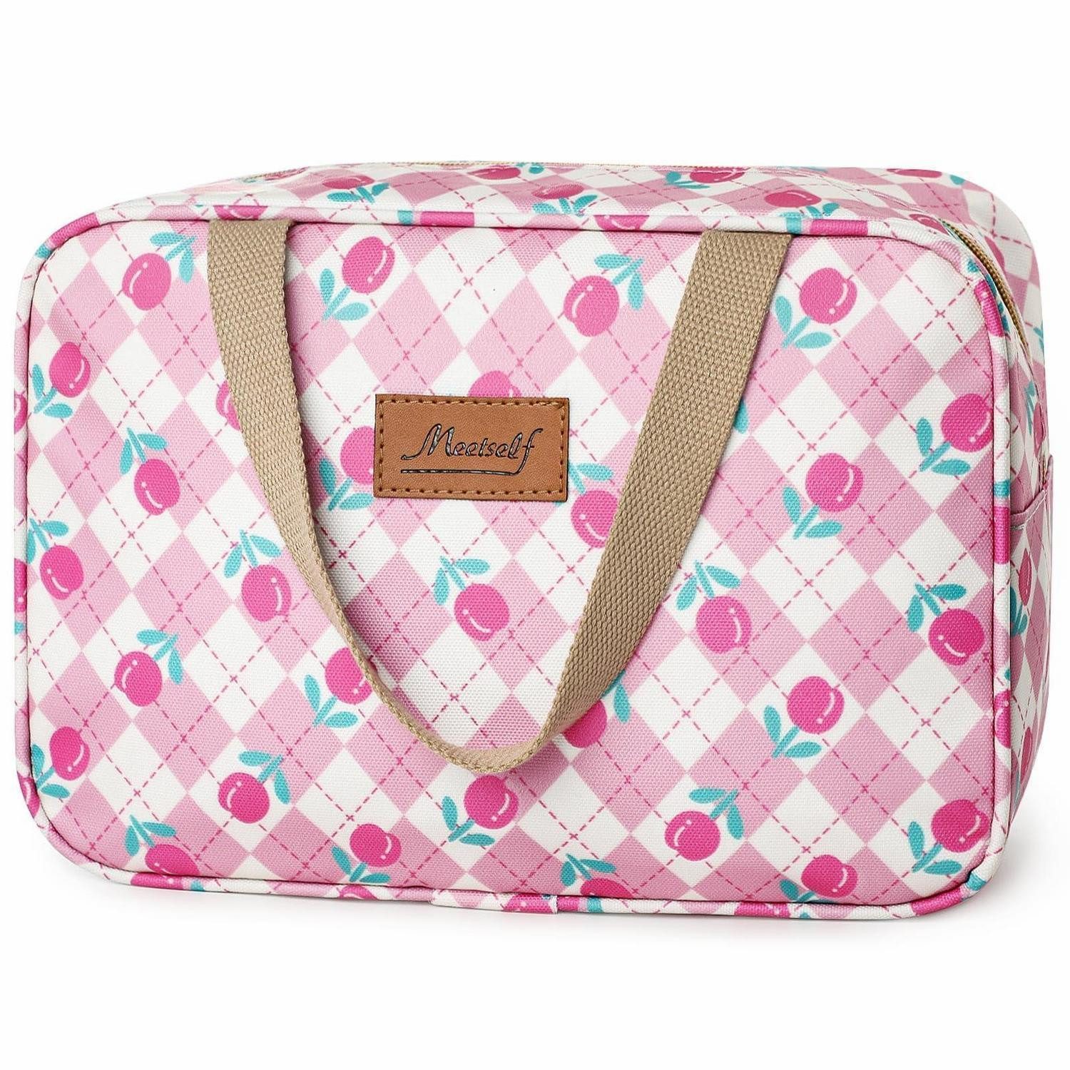 LuxusKollektion Kosmetiktasche Kosmetiktasche Damen Gross Rosa Tulpe