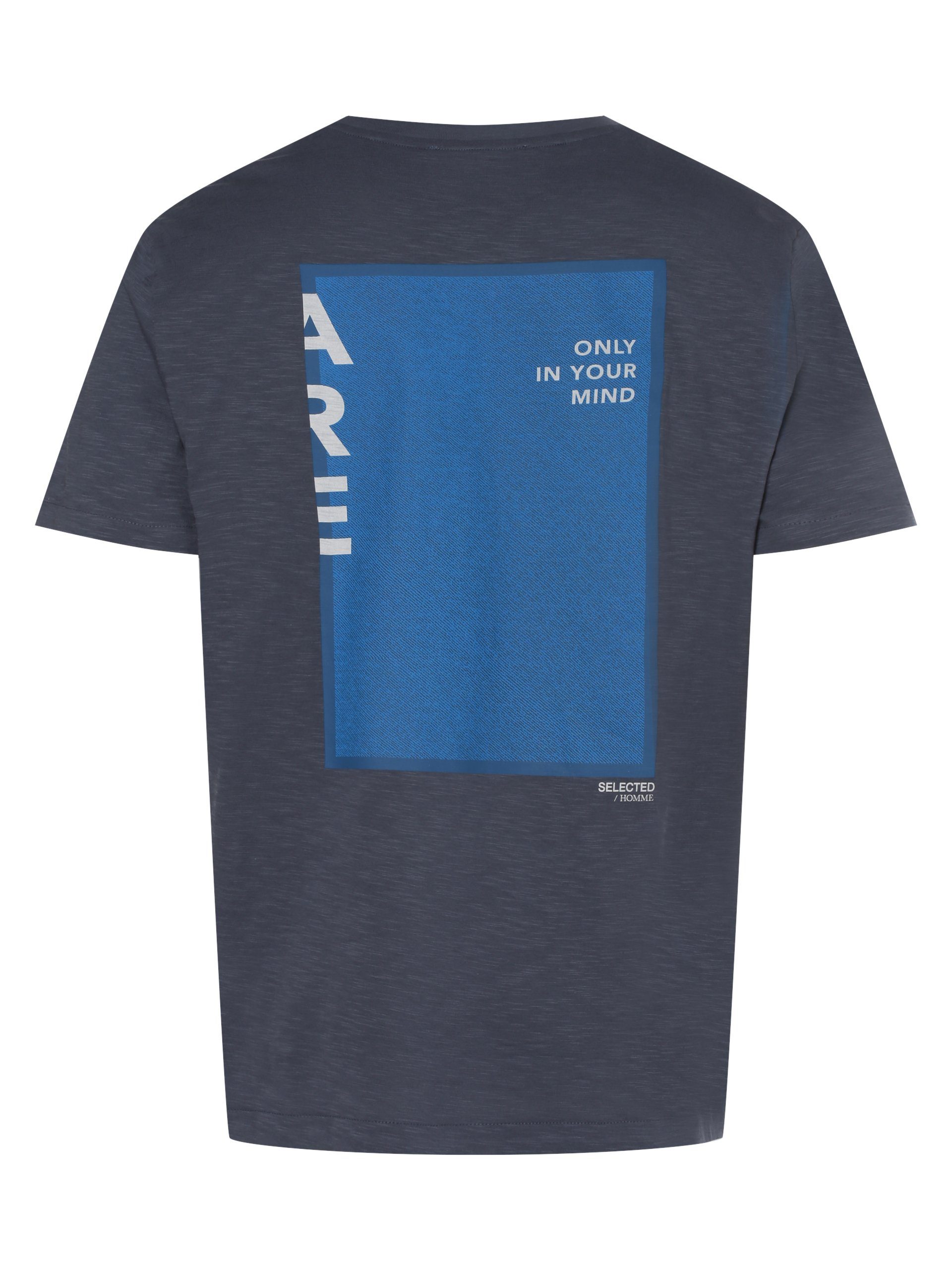 T-Shirt indigo SELECTED SLHRelaxbo HOMME