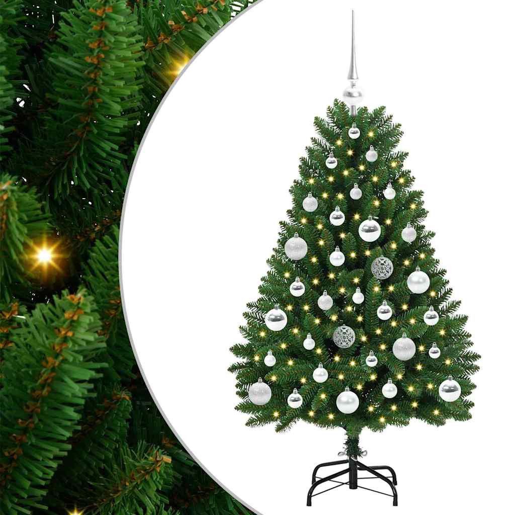 vidaXL Christbaumschmuck Künstlicher Weihnachtsbaum Grün 120 cm PVC und Metall (1-tlg)