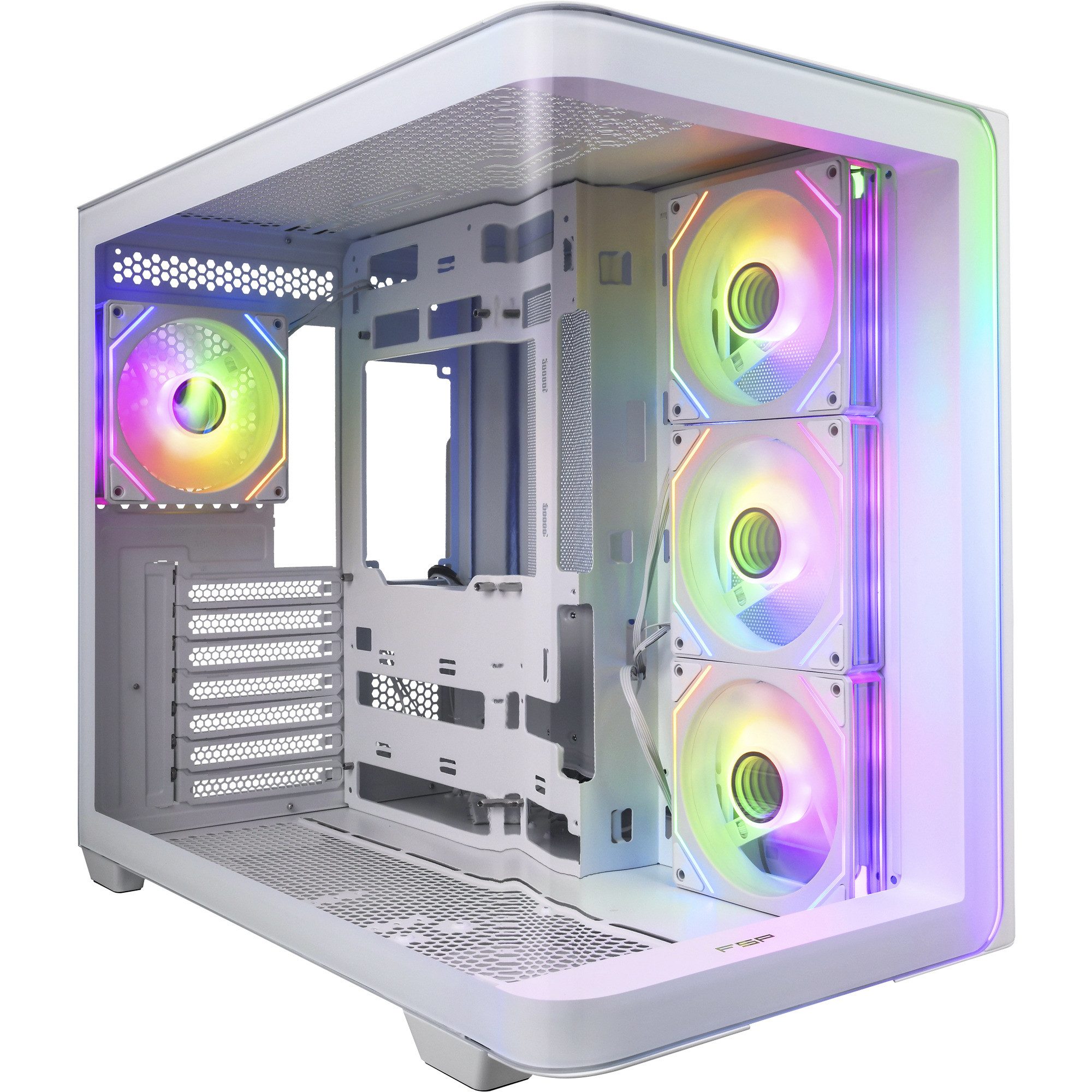 Fortron PC-Gehäuse FSP M580, Tower-Gehäuse, (Tempered Glass x 2)