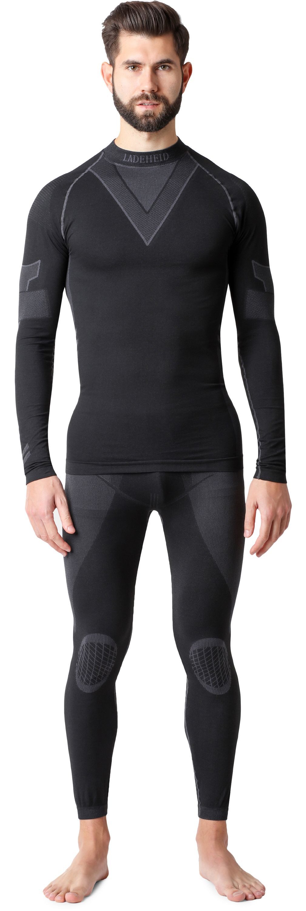 Ladeheid Funktionsunterhemd Herren Funktionsunterwäsche SET Shirt Unterhose Thermoaktiv LAGI003 (Set, mit Funktionsunterhose)