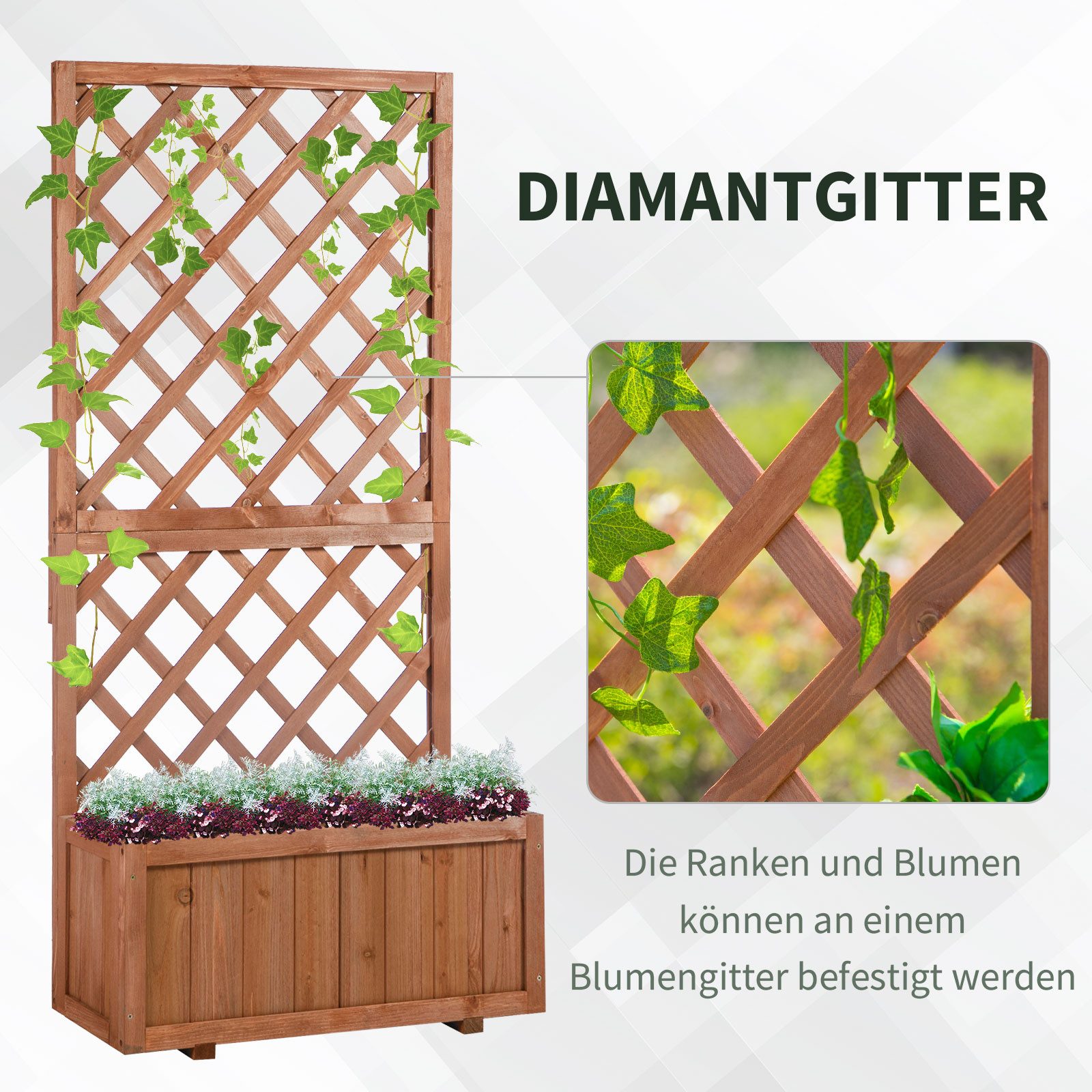 MC Star Hochbeet Pflanzkasten mit Rankgitter günstig online kaufen